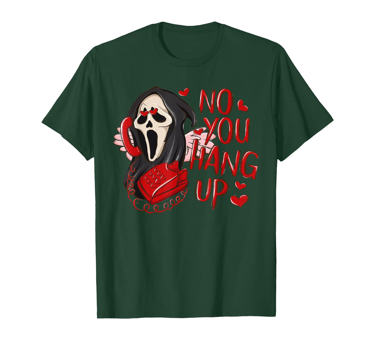 No You Hang Up First Ghost Calling Halloween Funny Valentine T-Shirt