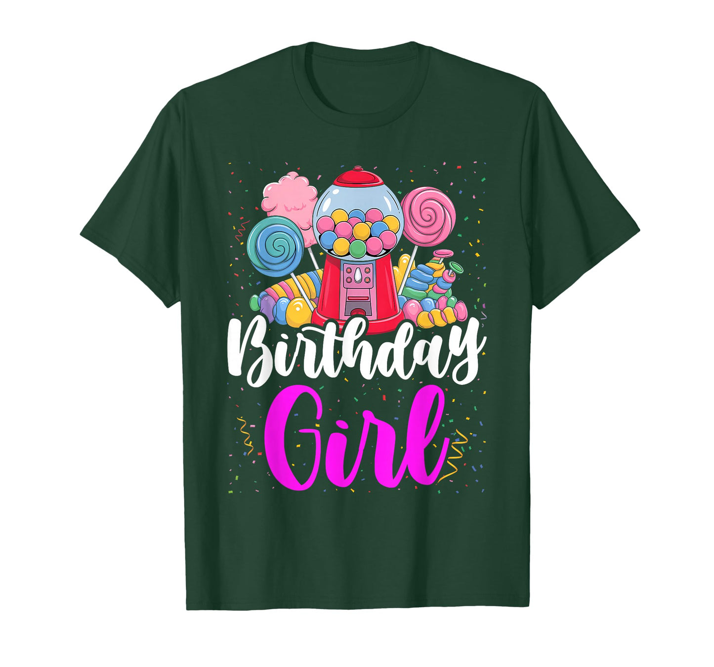 Candy Machine Birthday Girl Sweet Candyland Matching Family T-Shirt