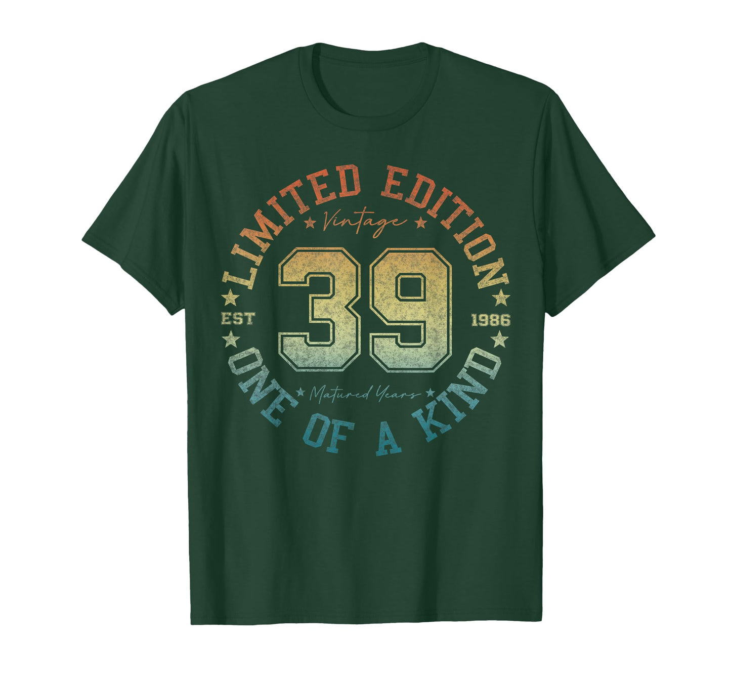 39 Year Old Gifts Vintage 1986 Limited Edition 39th Birthday T-Shirt