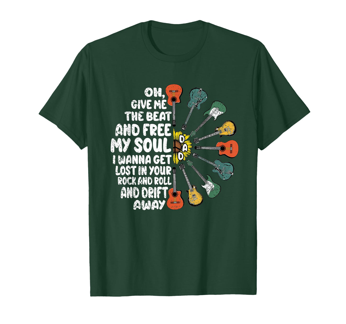 Guitar Player Dad Fathers Day Guitarist Musician Papa Men T-Shirt