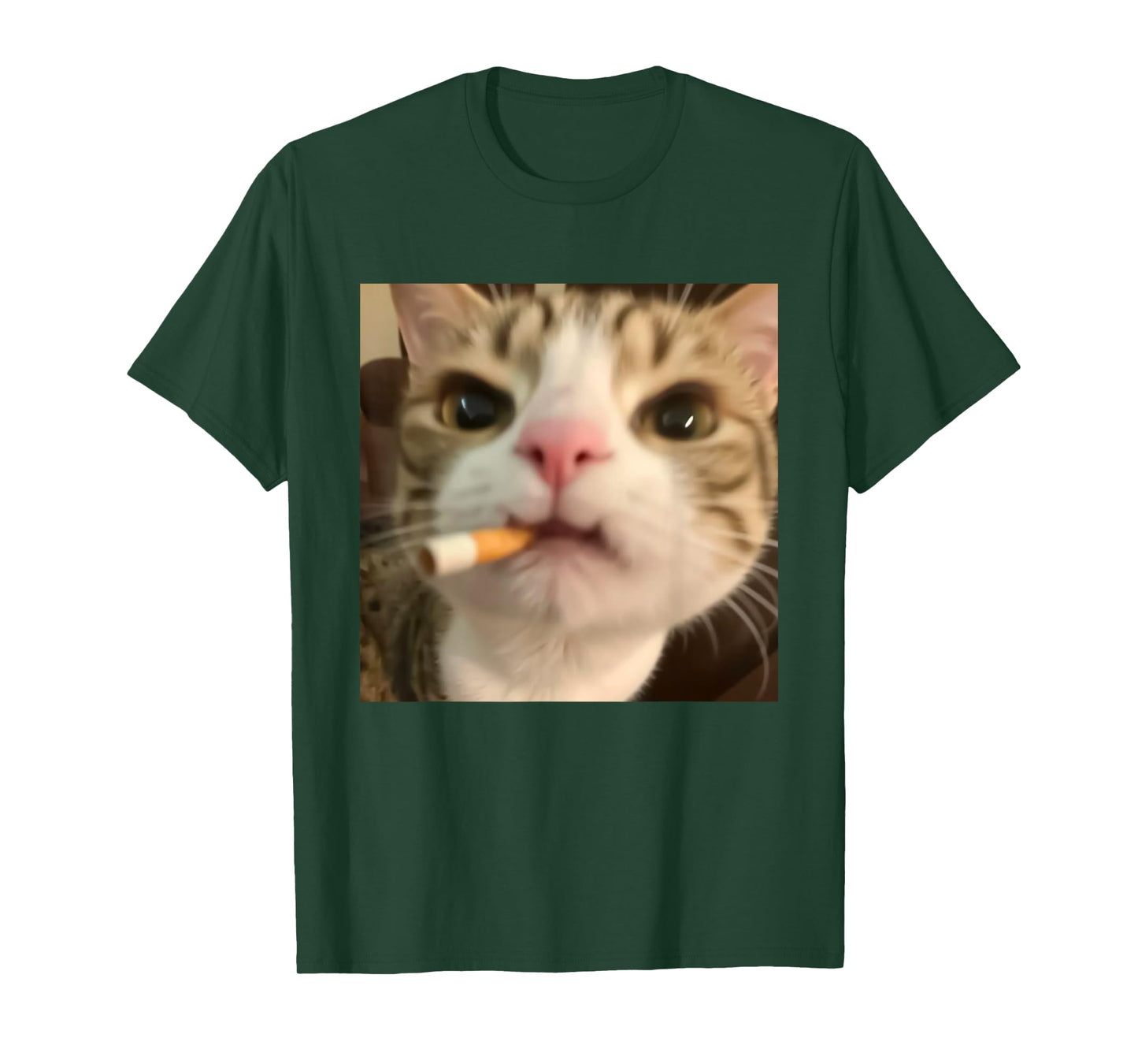Funny Cat Pilot Smoking Meme Shirt for Men Women T-Shirt