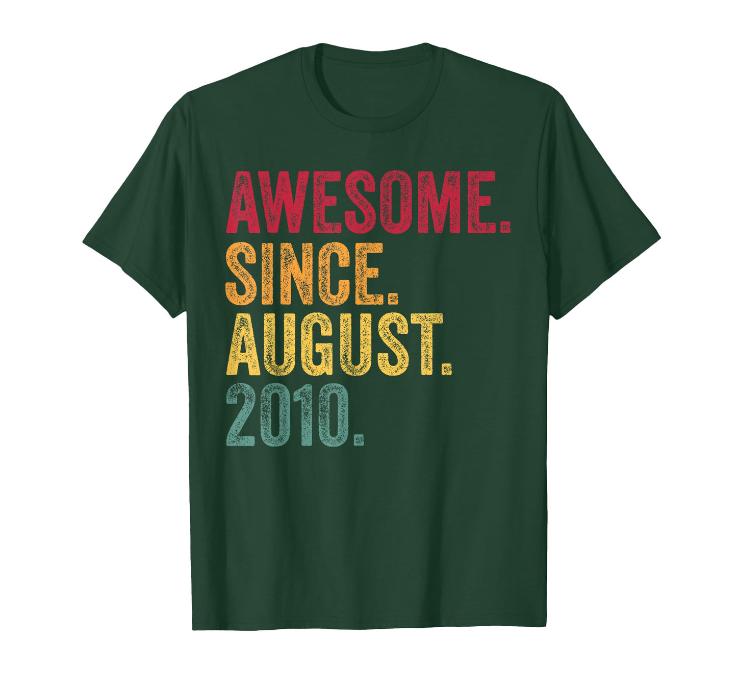 Born In August 2010 16th Birthday Gift 16 Years Old Retro T-Shirt