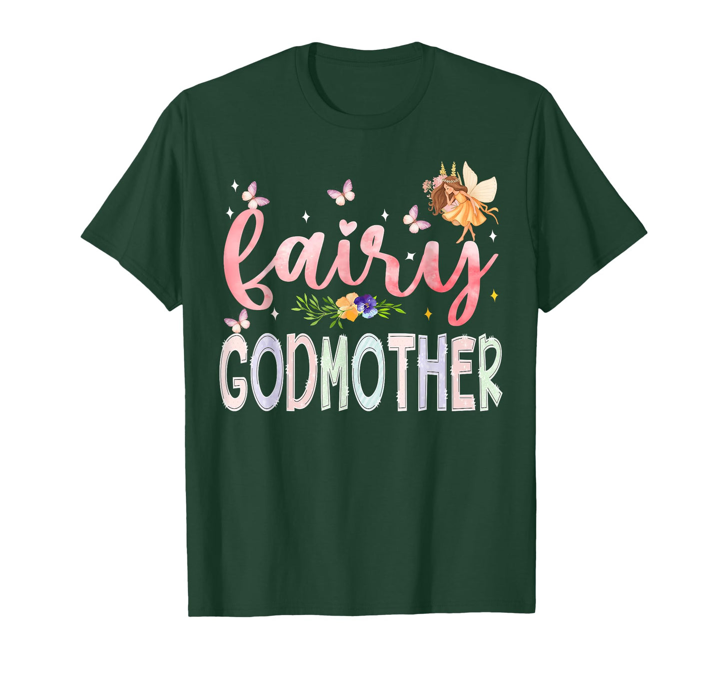 Fairy GodMother Magical Floral Birthday Girl Fairytale T-Shirt