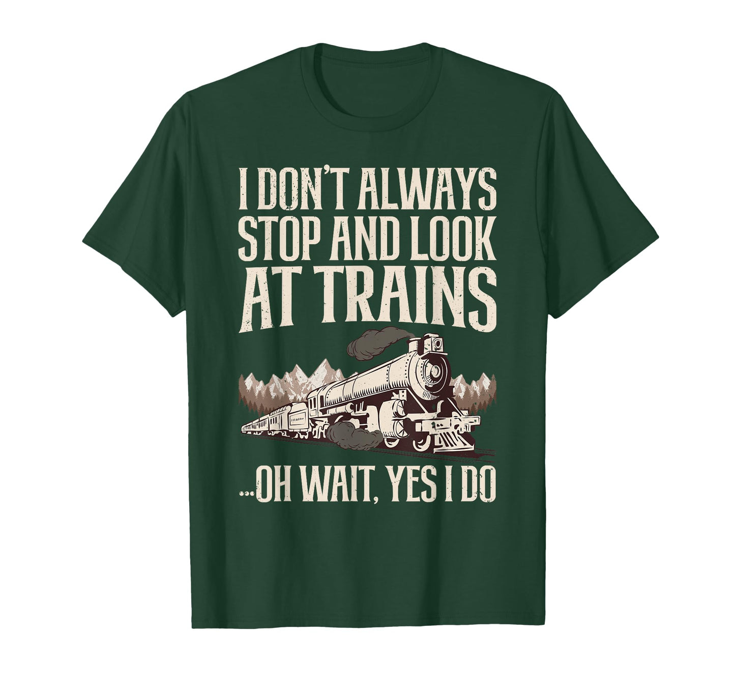Cool Trains For Men Women Train Collector Railroad Engine T-Shirt