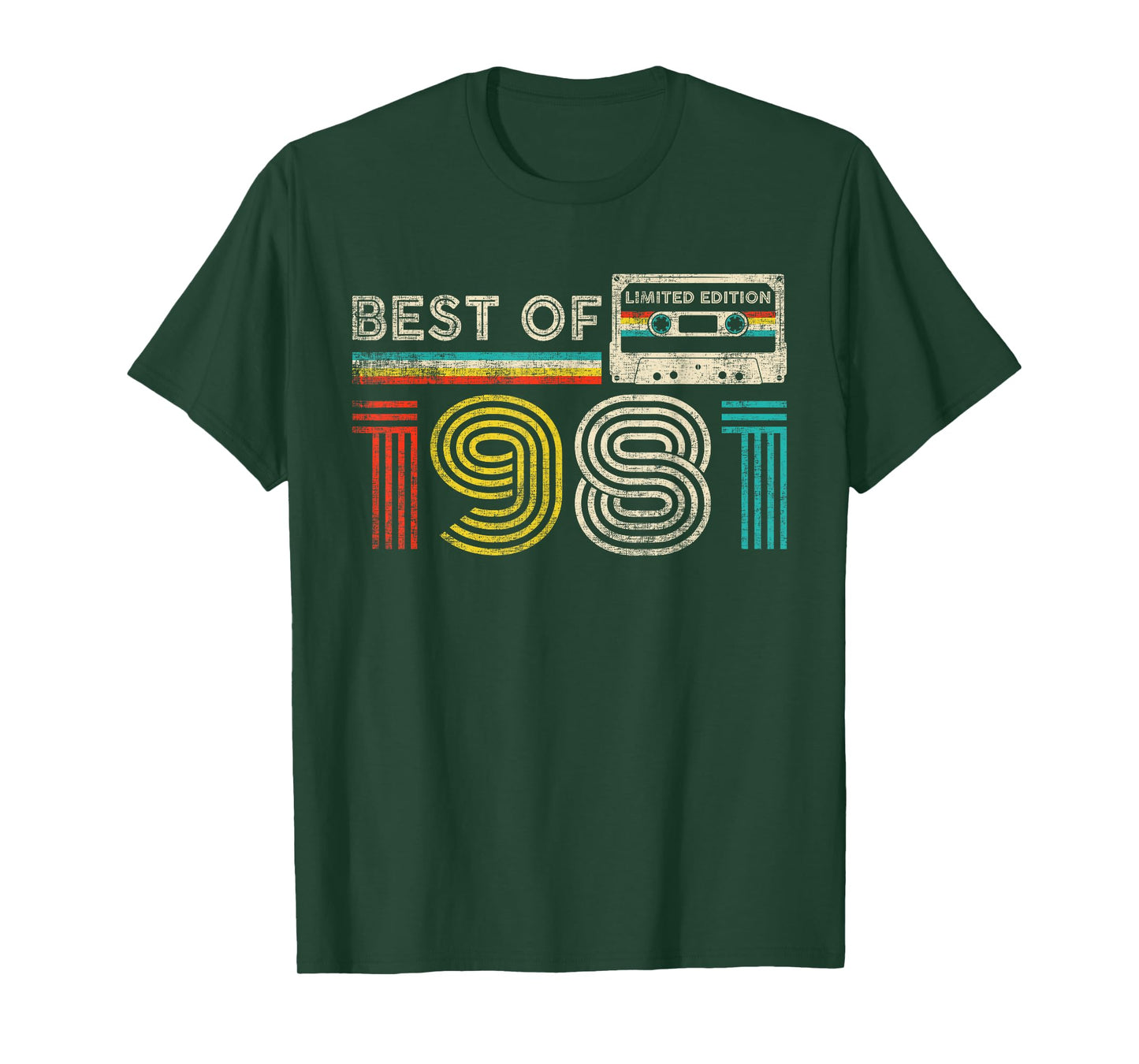 Best of 1981 44th Birthday 44 Years Old Men Women Vintage T-Shirt