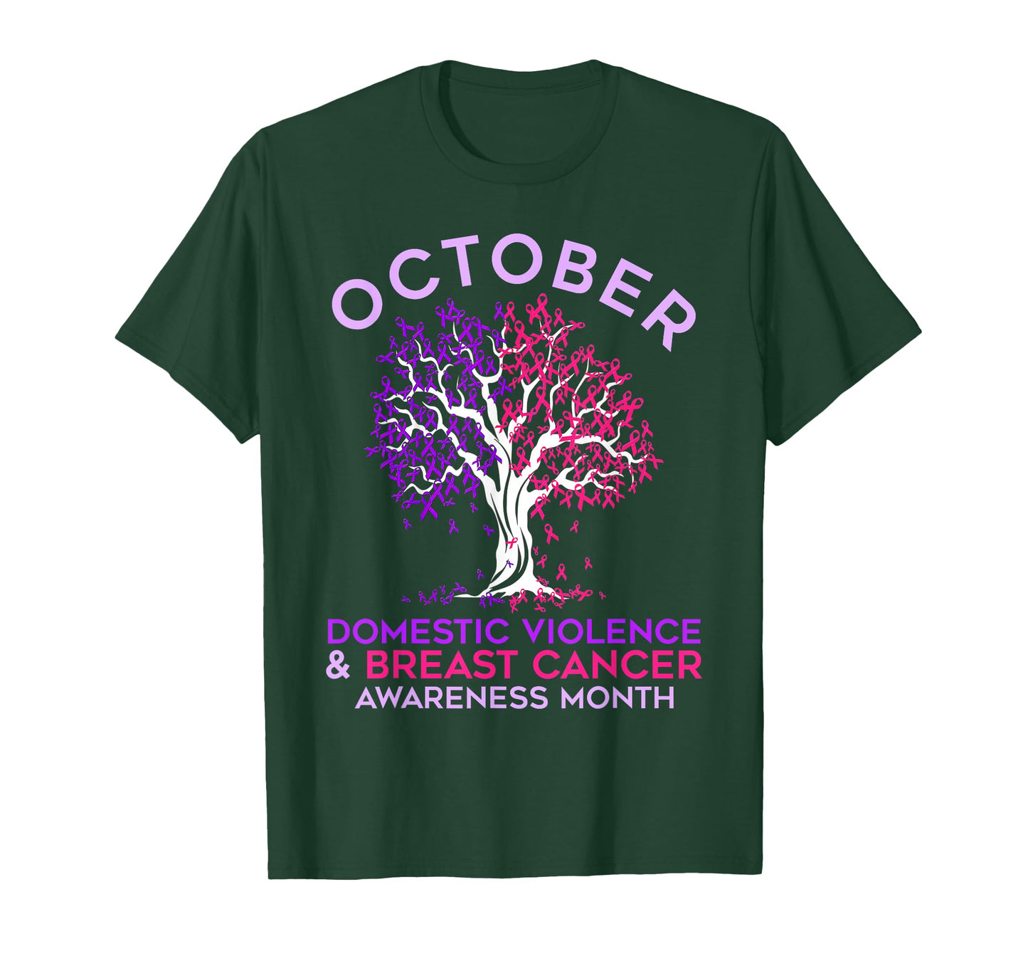 October Domestic Violence & Breast Cancer Awareness Month T-Shirt