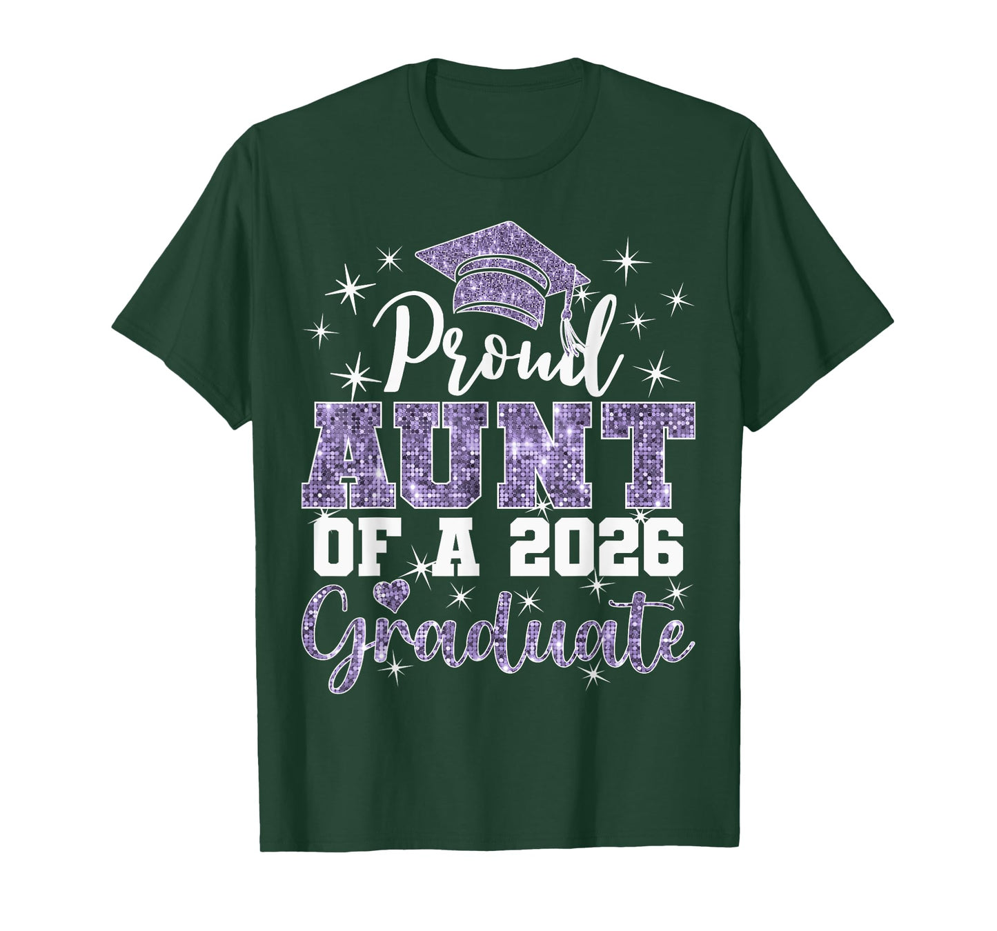 Super Proud Aunt of 2026 Graduate Senior Graduation Family T-Shirt