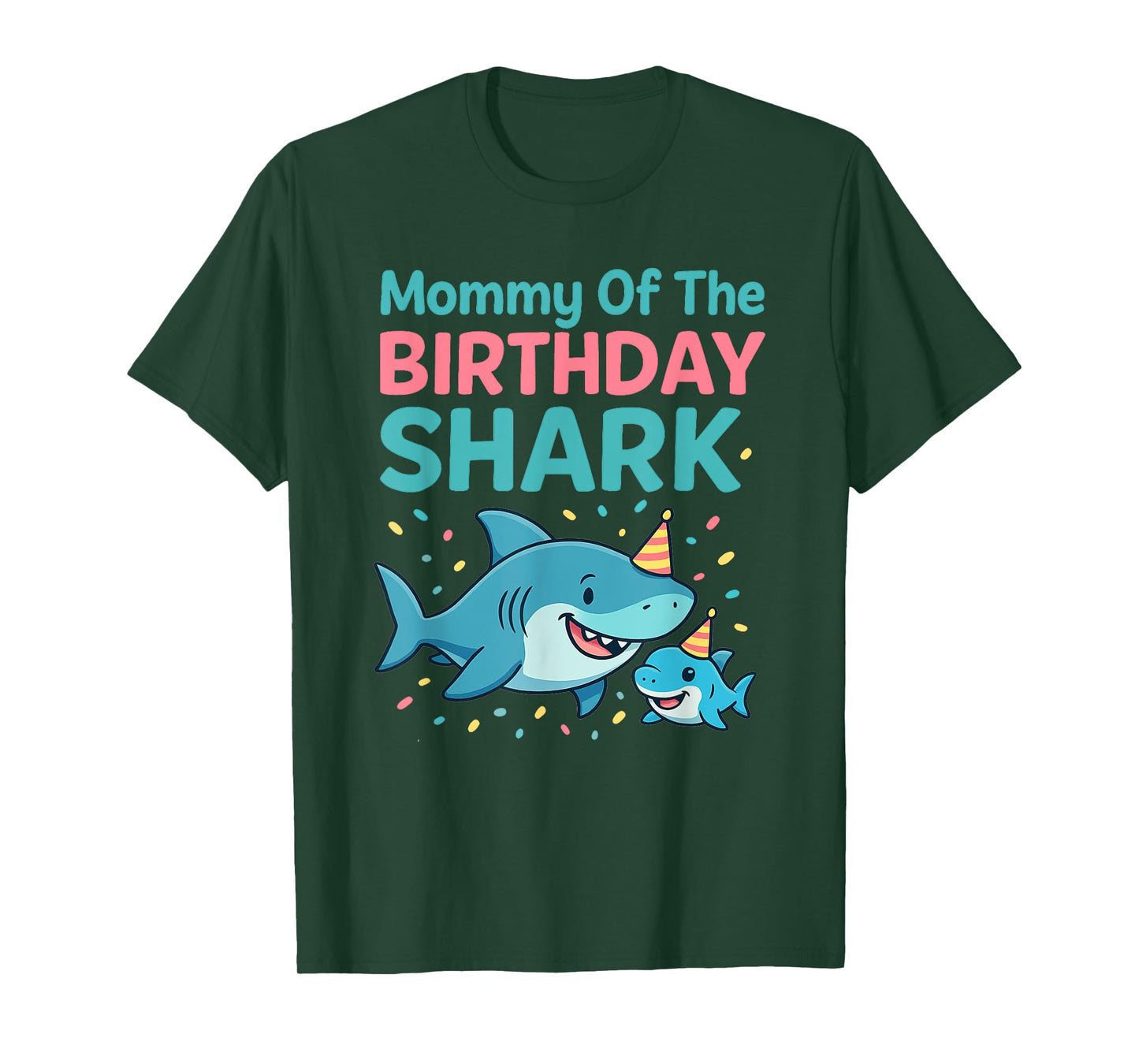 Mommy Of The Birthday Shark - Wildlife Sea Lover T-Shirt