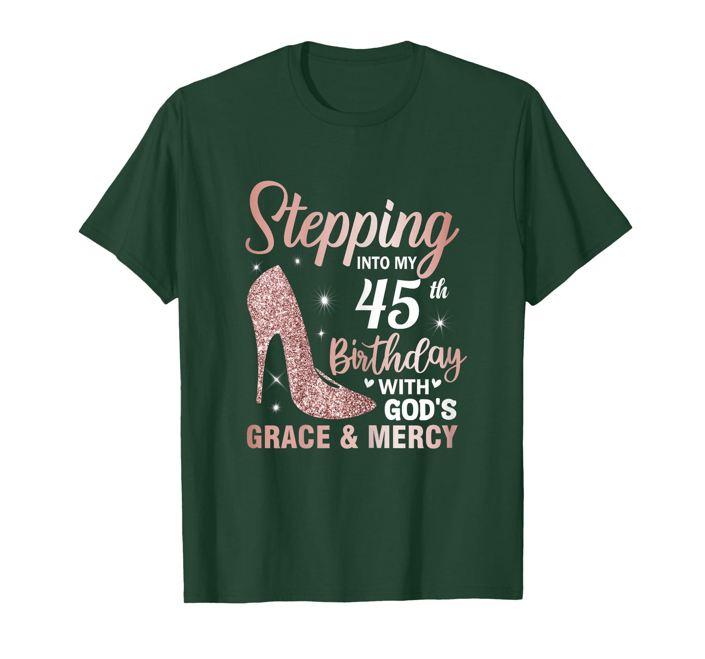 Stepping Into My 45th Birthday Shirt Women 45 Year Old Bday T-Shirt