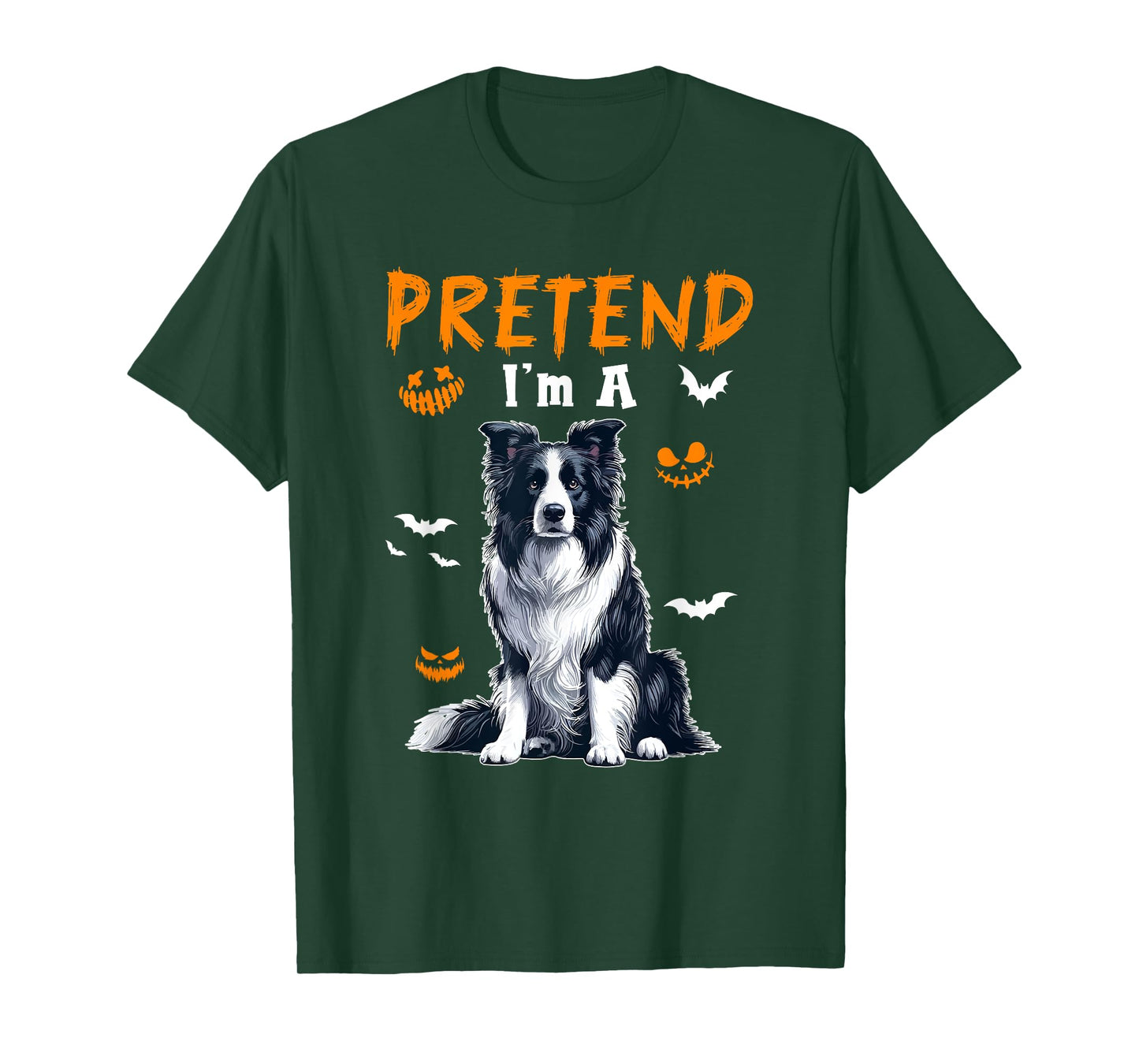 Pretend I'm A Border Collie Halloween Costume Owner Kids T-Shirt