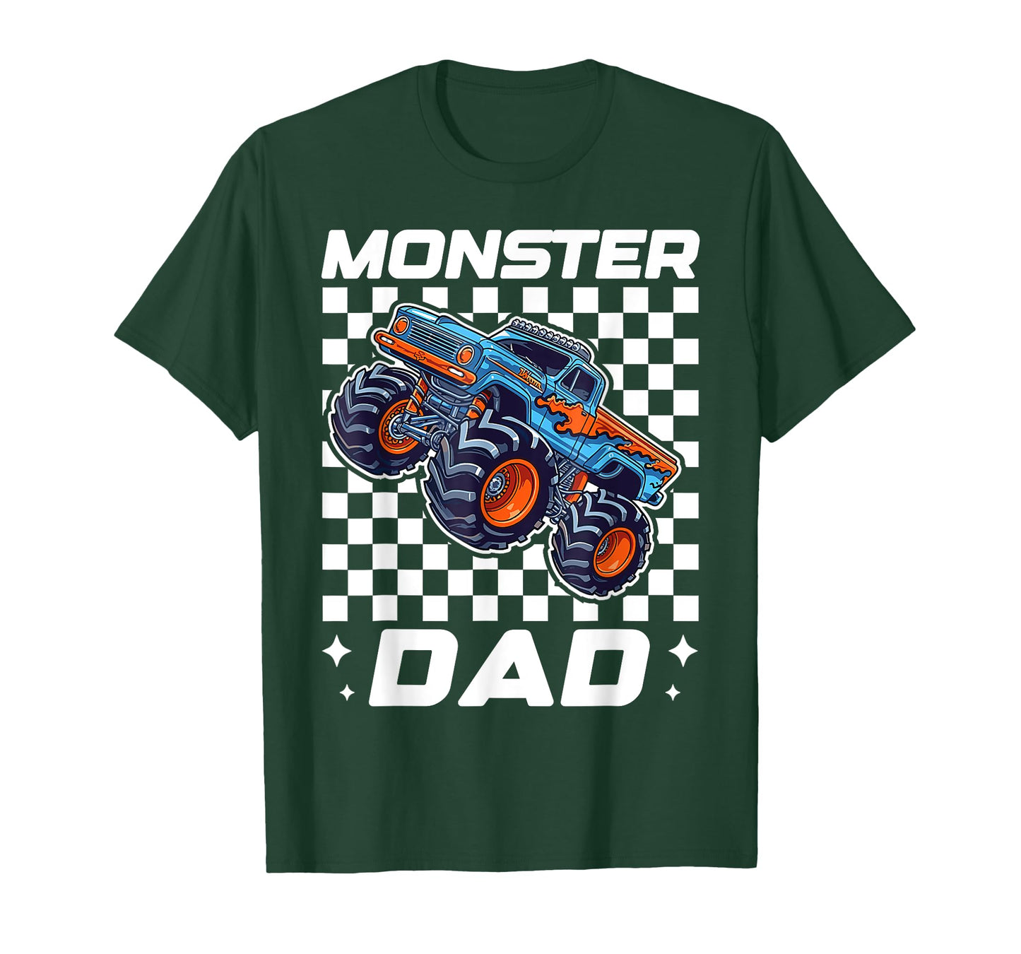 Monster Truck Dad of Birthday Boy Family Matching Party T-Shirt