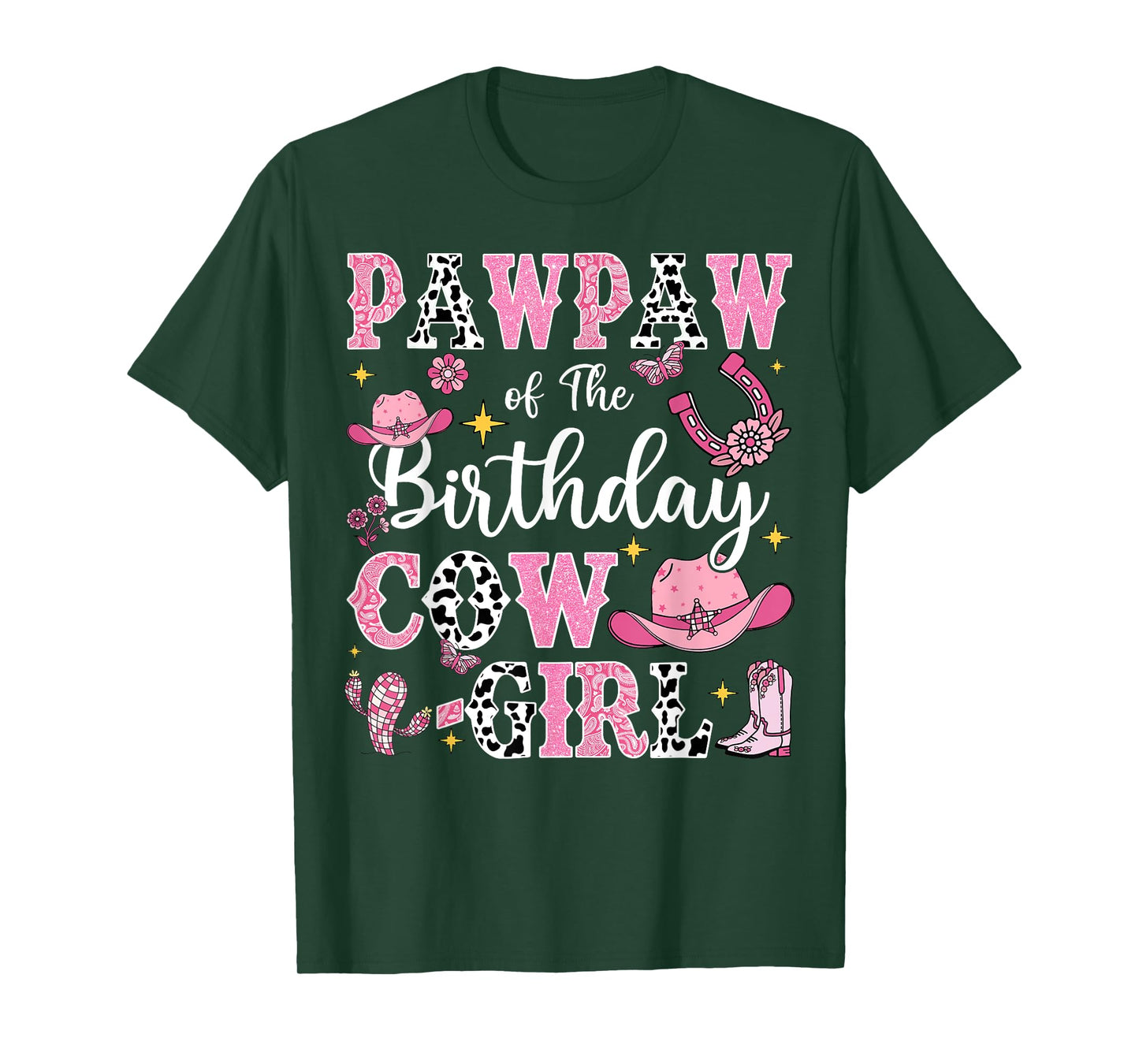 Pawpaw Of The Birthday Cow-Girl Rodeo Cow Girl Birthday T-Shirt