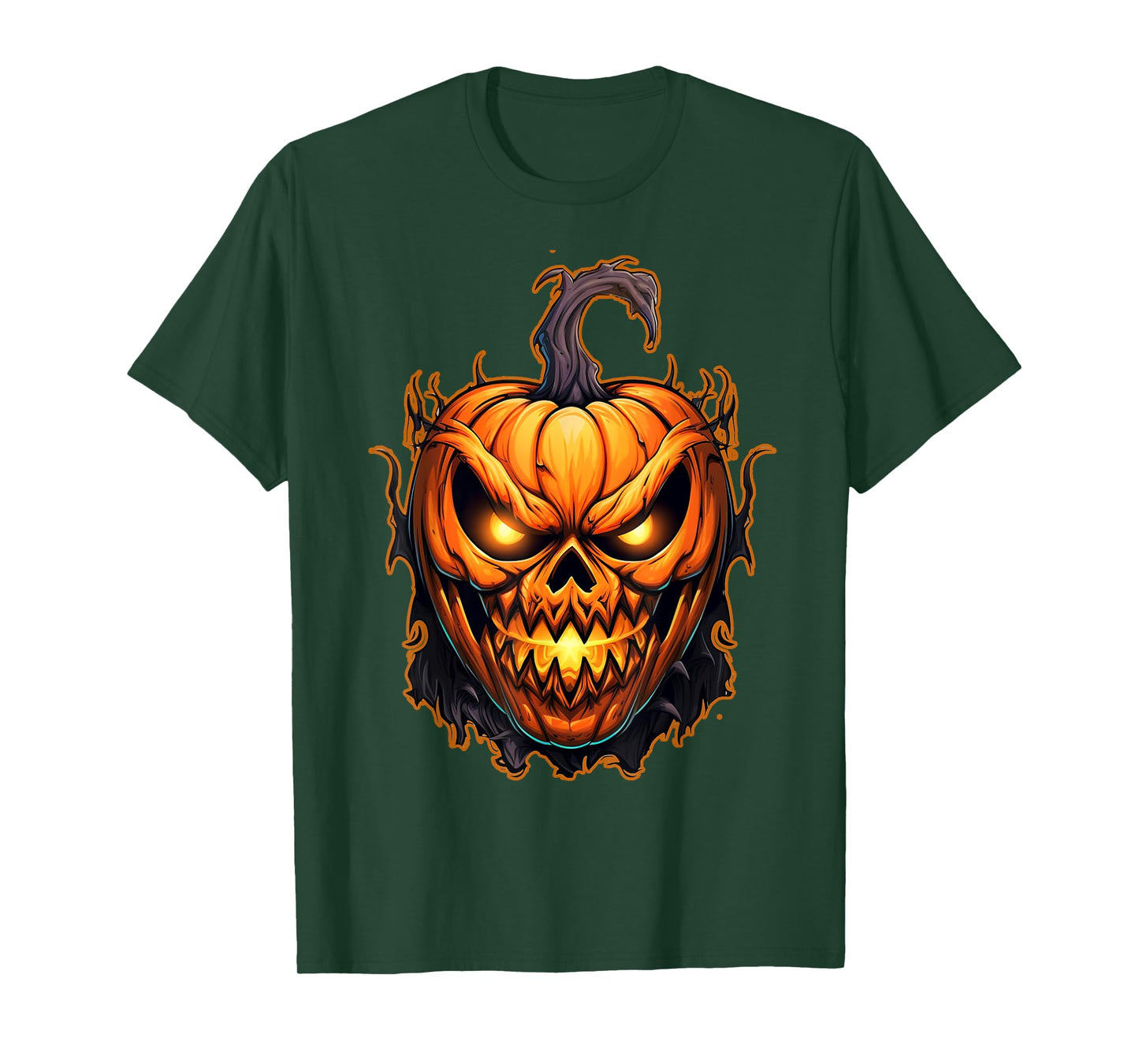 Funny Fall Autumn Halloween Scary Pumpkin lazy Costume T-Shirt