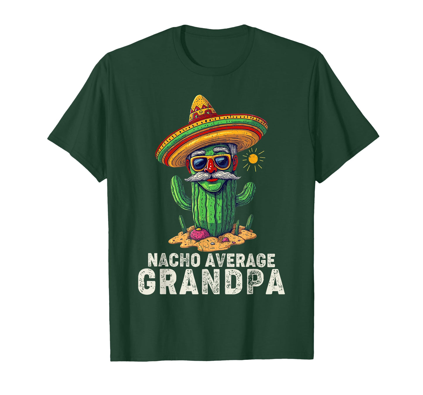 Nacho Average Grandpa Funny Saying Grandpa Joke Humor T-Shirt