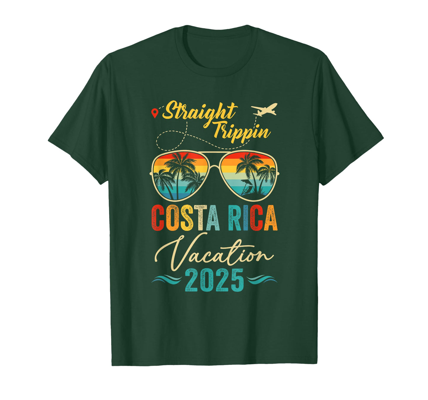Straight Trippin Costa Rica 2025 Family Summer Vacation T-Shirt