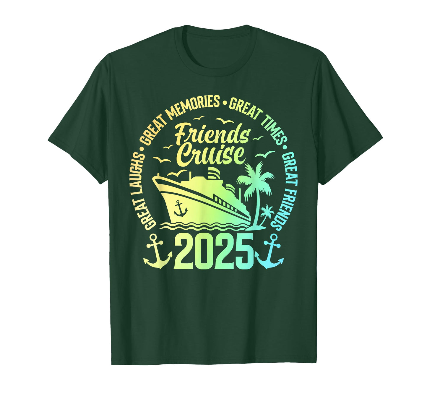 Friends Cruise 2025 Vacation Trip Cruising Friends Matching T-Shirt