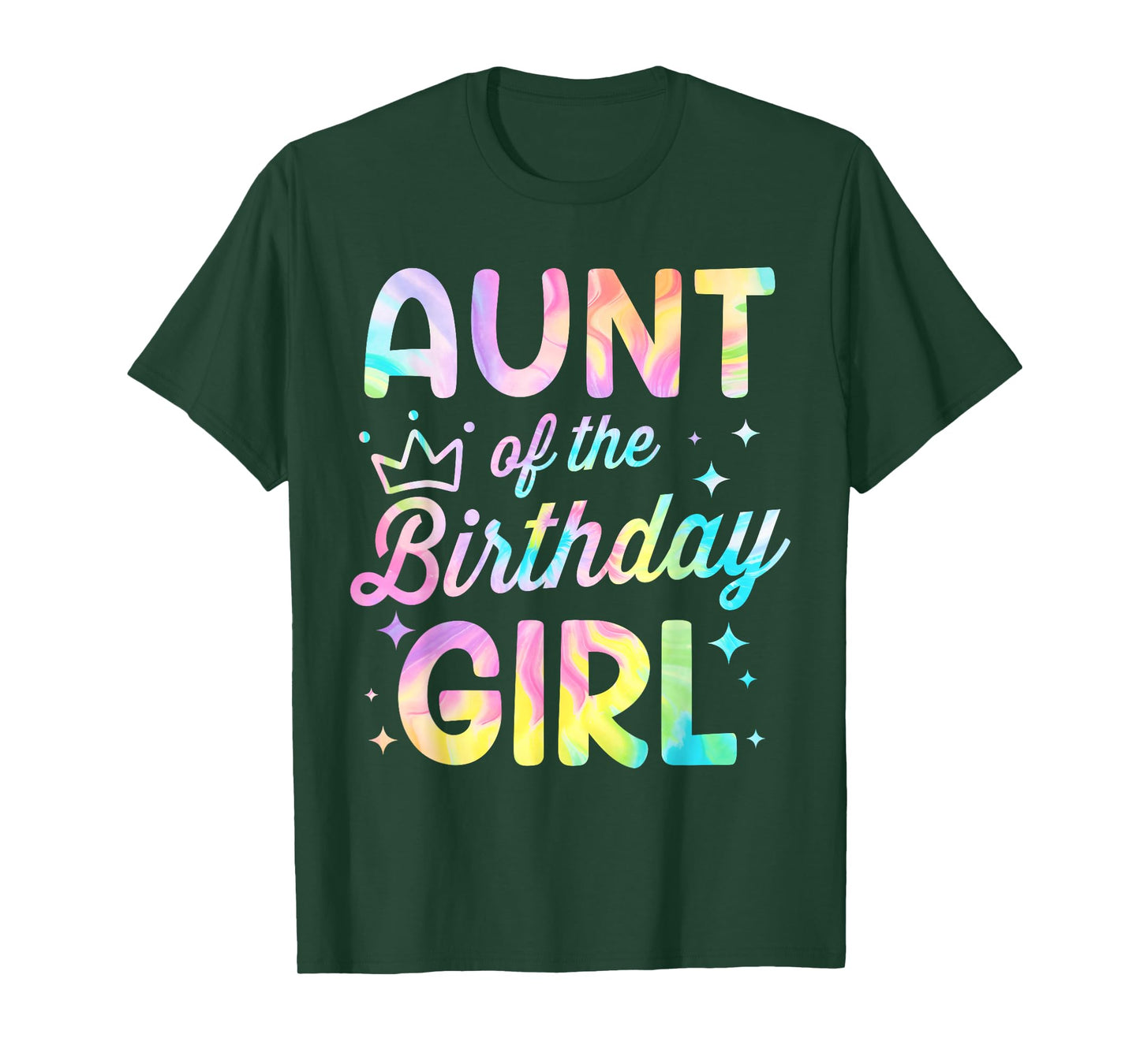 Aunt Of The Birthday Girl Tie Dye Girl Bday Party T-Shirt
