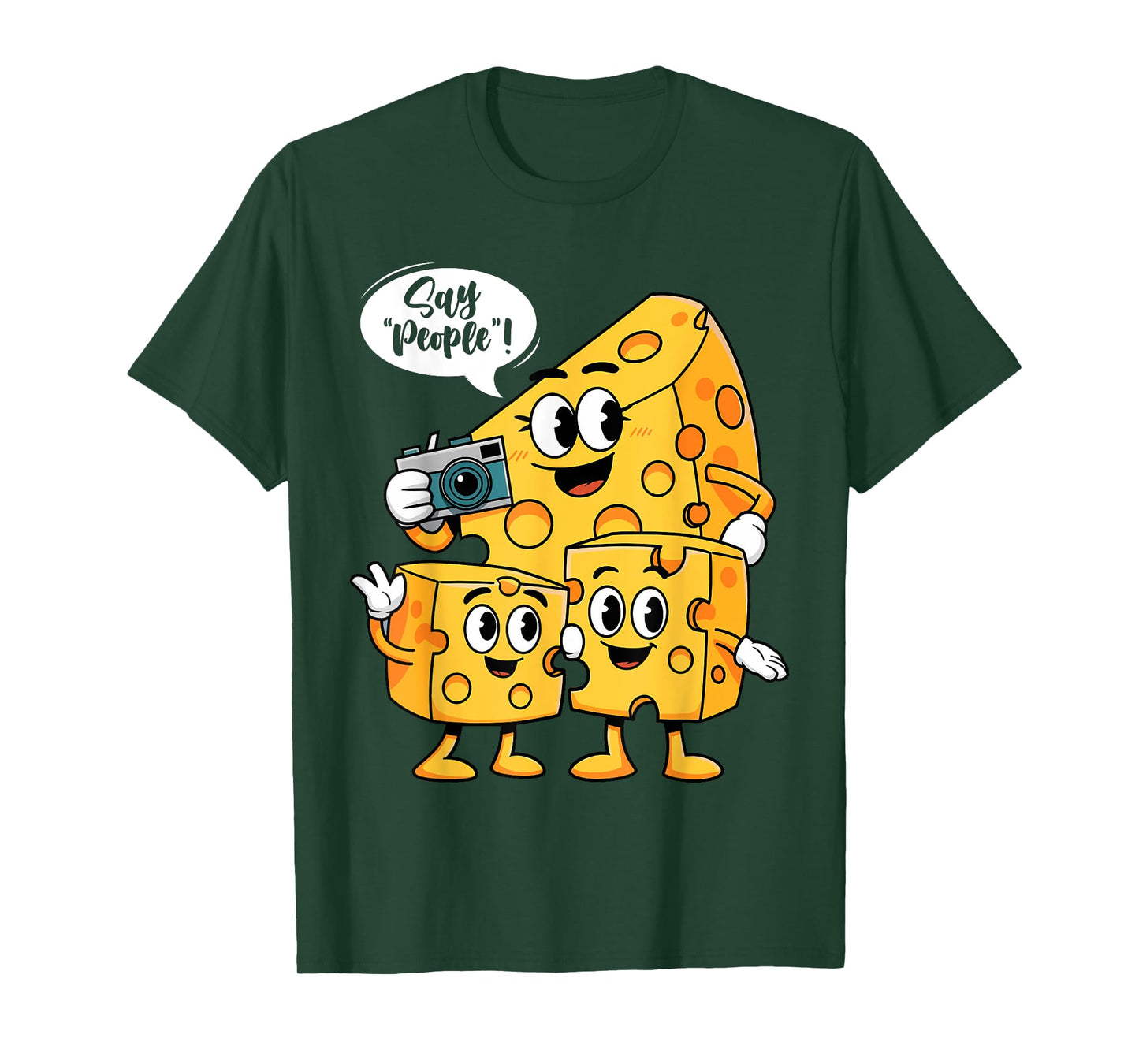 Say People - Cheese Lover Food Dairy Milk Gouda Cheddar Brie T-Shirt
