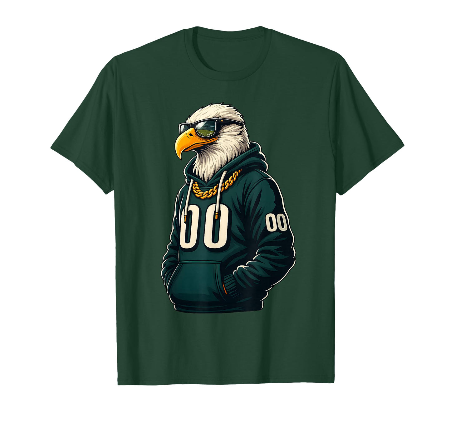 Bald Face Eagle with Sunglasses Women Men Kids Funny Tees T-Shirt