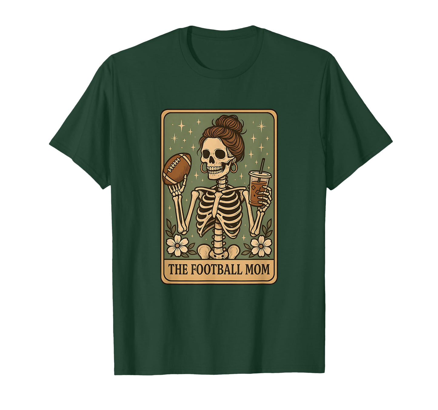 The Football Mom Tarot Card Skeleton Game Day Proud Moms T-Shirt