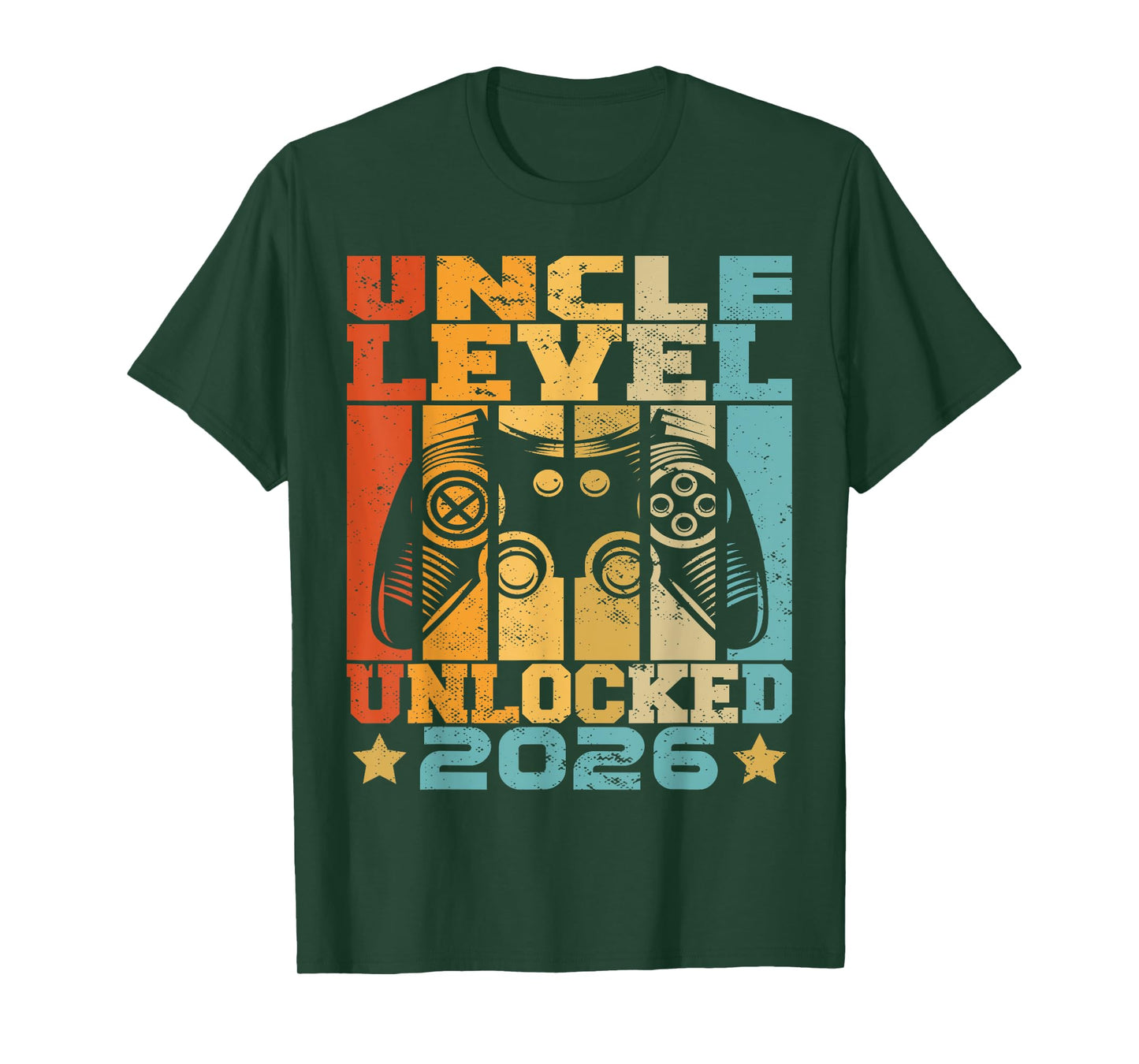 Uncle Level Unlocked 2026 Baby Announcement Uncle Gaming T-Shirt