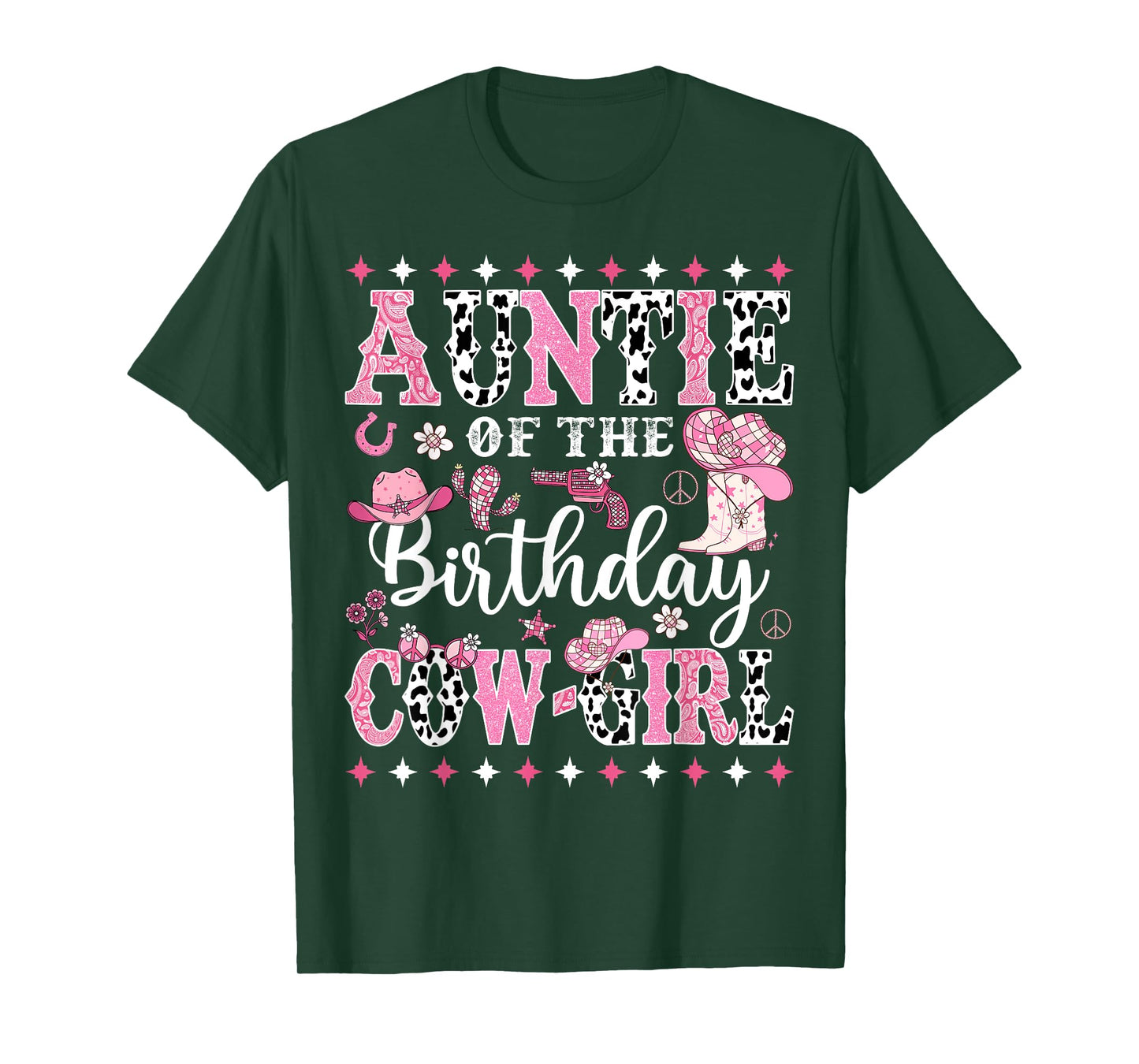Auntie Of The Birthday CowGirl Rodeo CowGirl Birthday T-Shirt