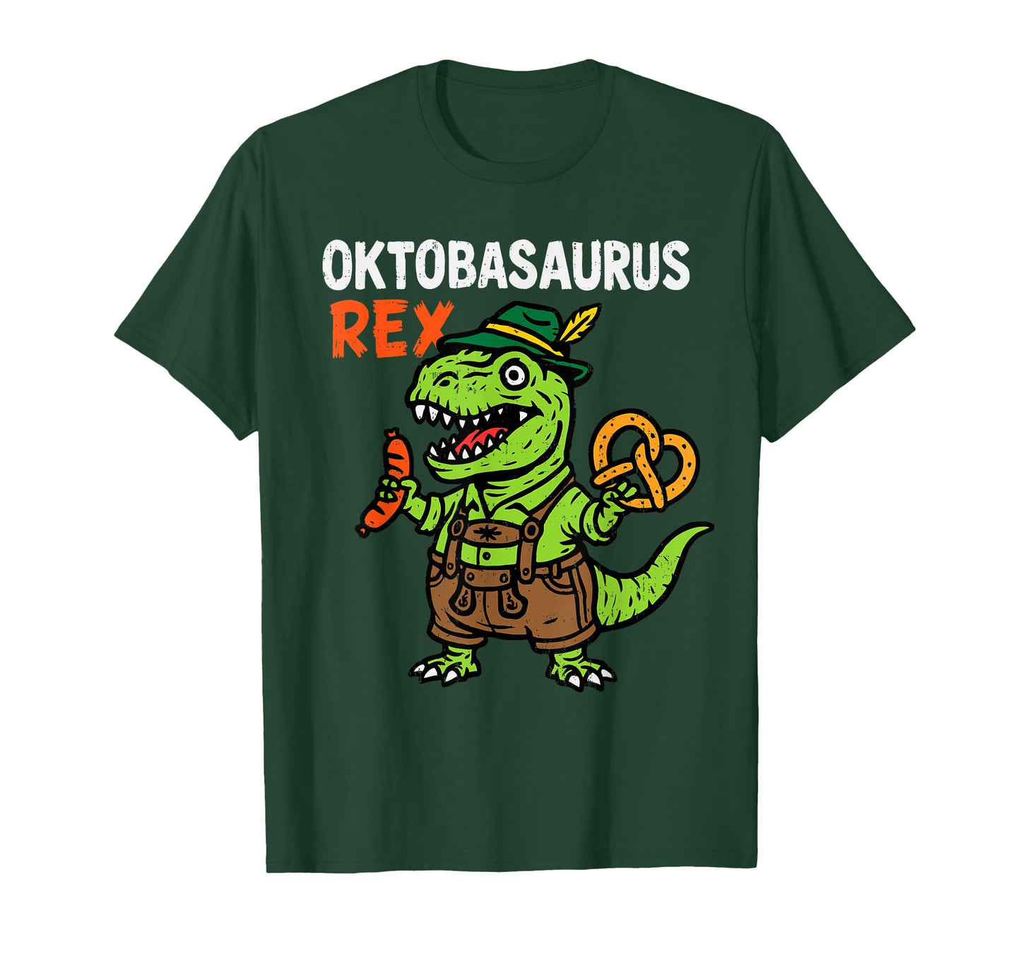 Oktoberfest Dinosaur T Rex Dino Bavarian Festival Boy Kids T-Shirt