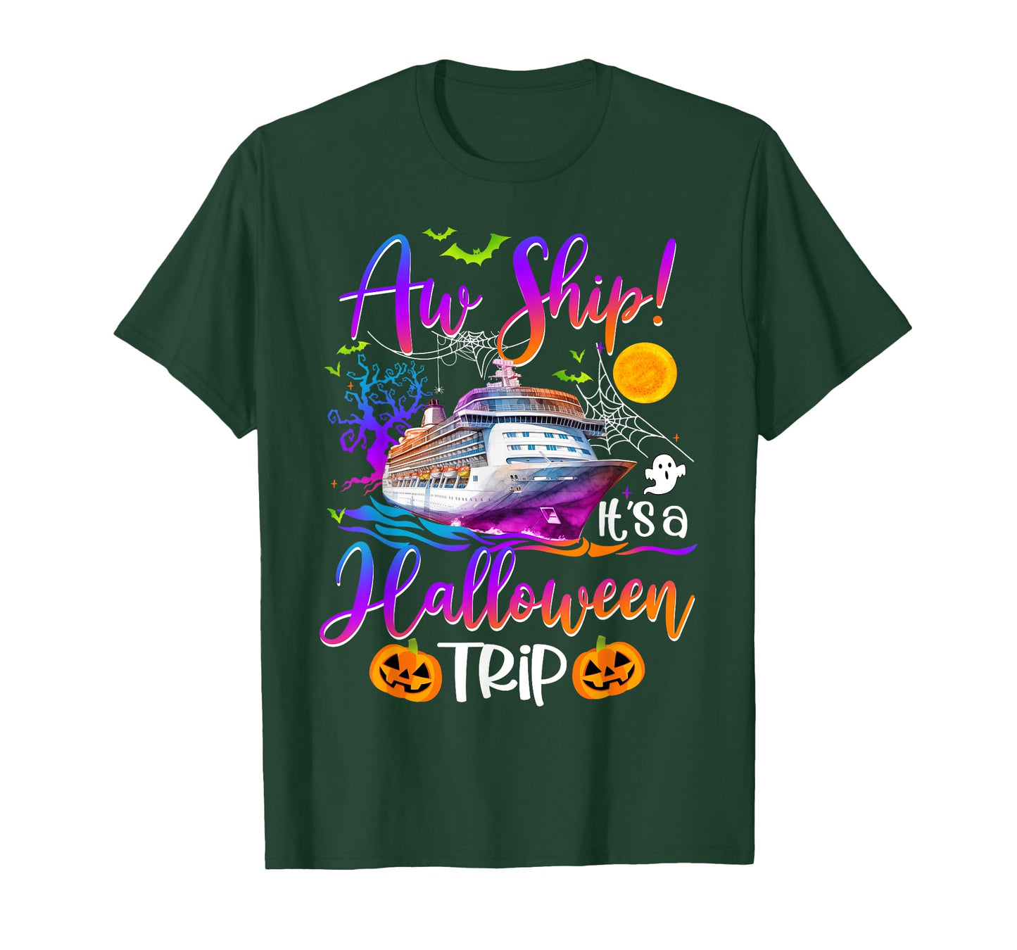 Aw Ship Halloween Trip Family Cruising Crew Cruise Squad T-Shirt