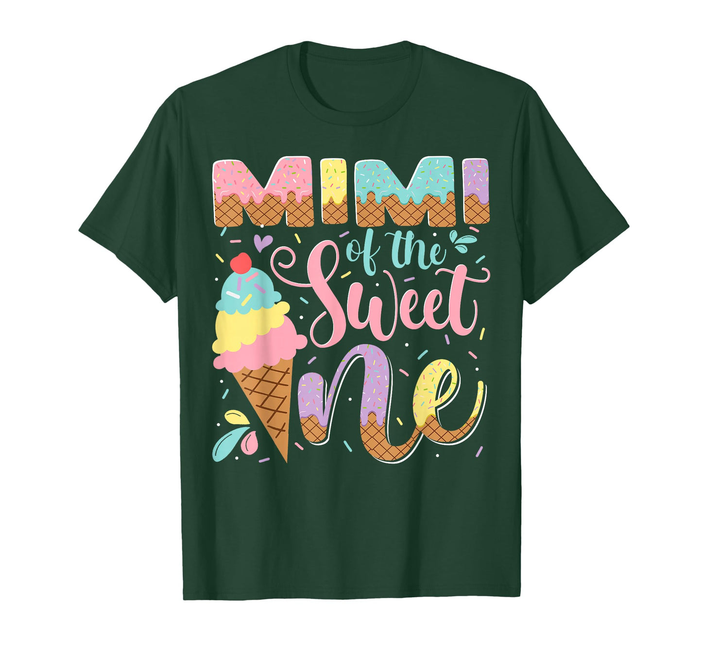 Mimi Of The Sweet One Ice Cream 1St Birthday Party T-Shirt