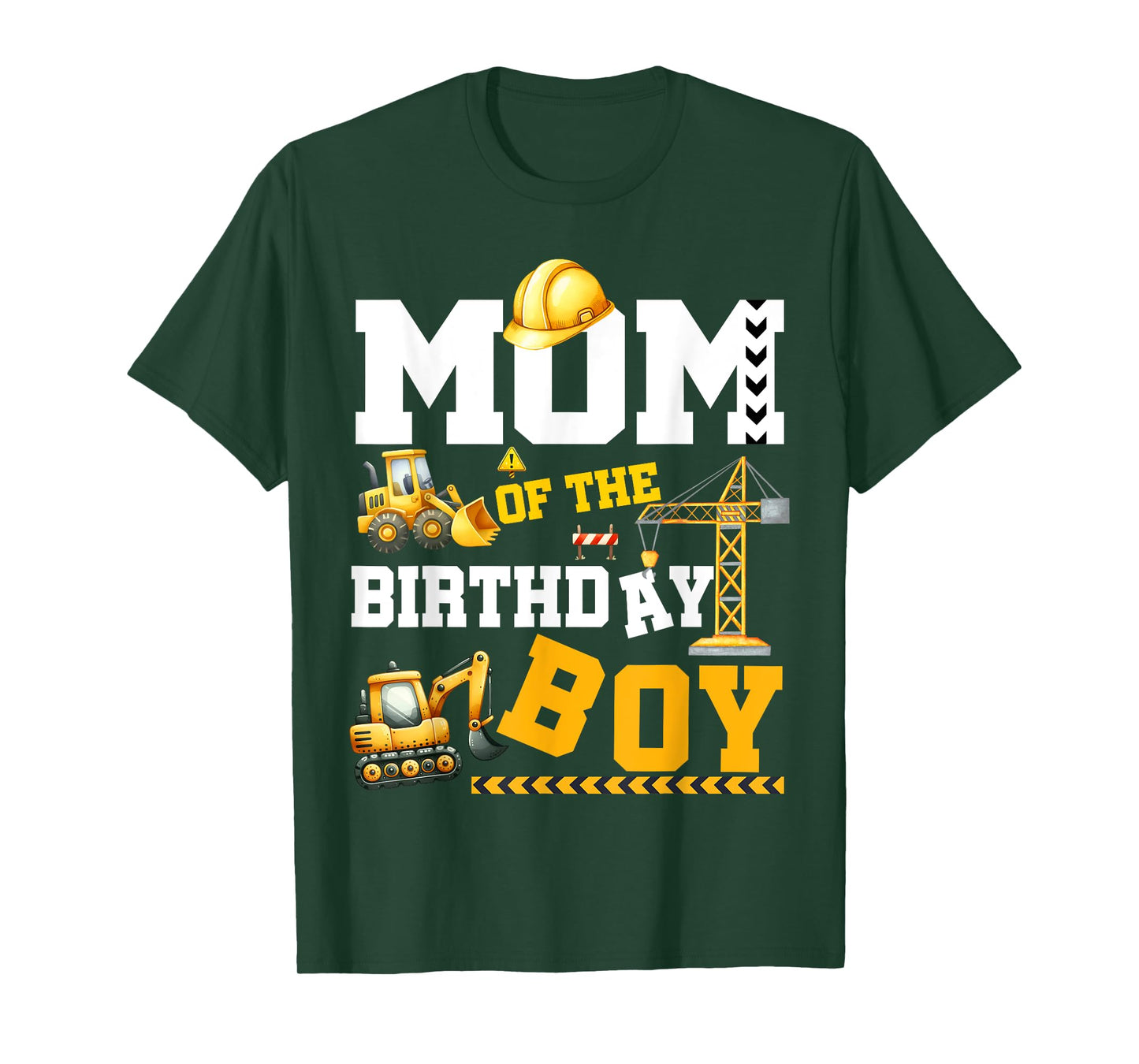 Matching Construction Family Party Mom Of The Birthday Boy T-Shirt