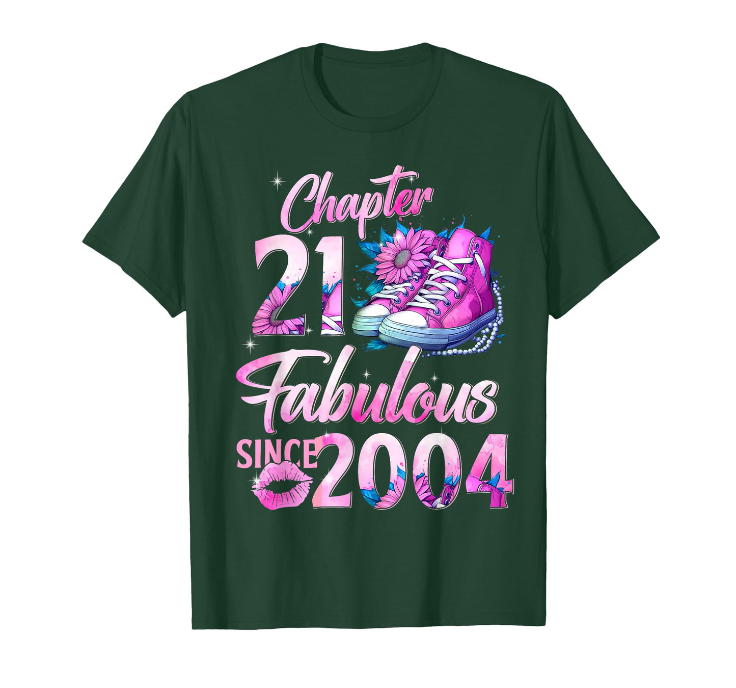 Chapter 21 Fabulous Since 2004 21st Birthday Queen Diamond T-Shirt