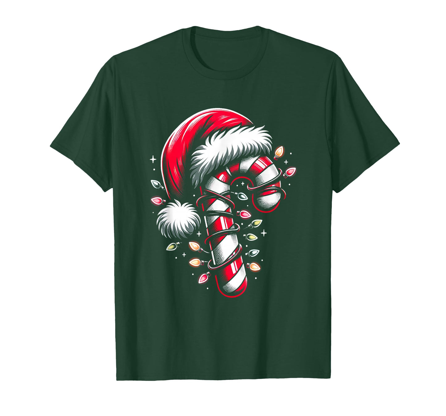 Candy Cane Crew Christmas Lights Family Matching Xmas T-Shirt