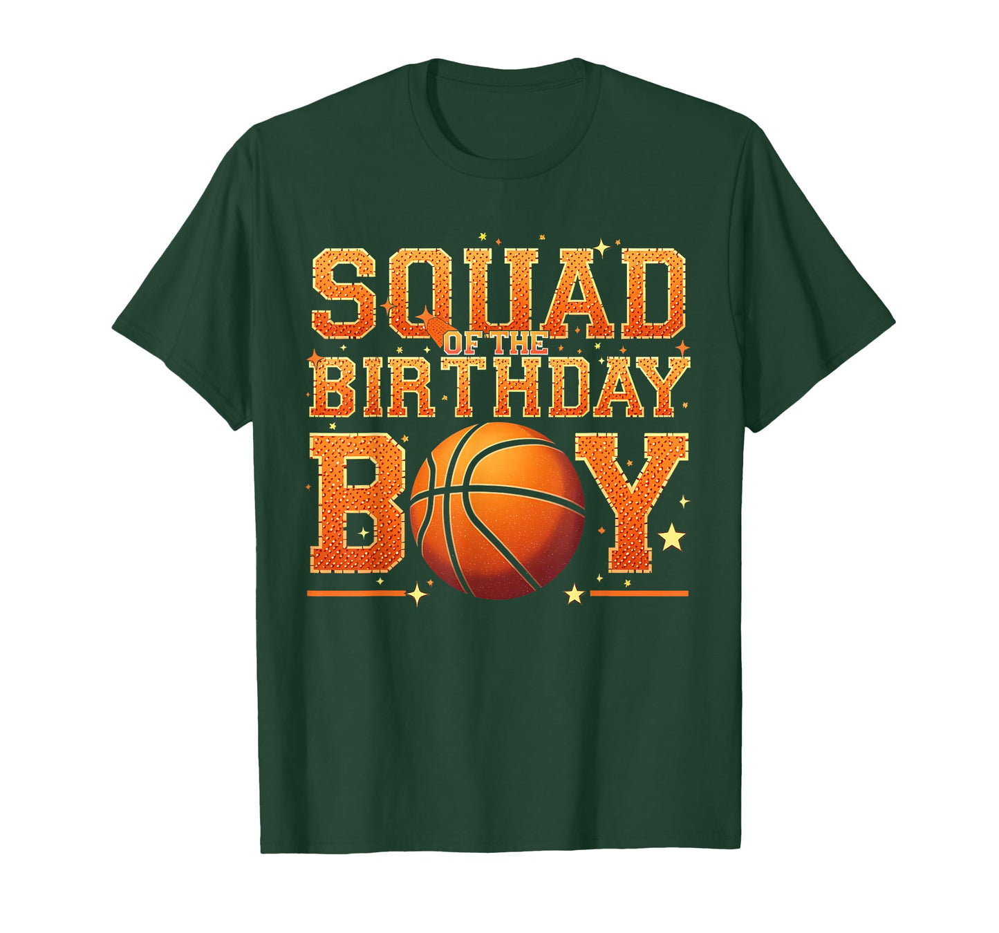 Squad of the Birthday Boy Basketball Gear Festive Team Funny T-Shirt