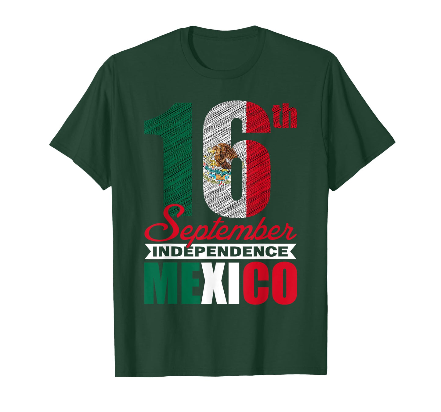 September 16th Viva Mexico Independence Day Mexican Flag T-Shirt