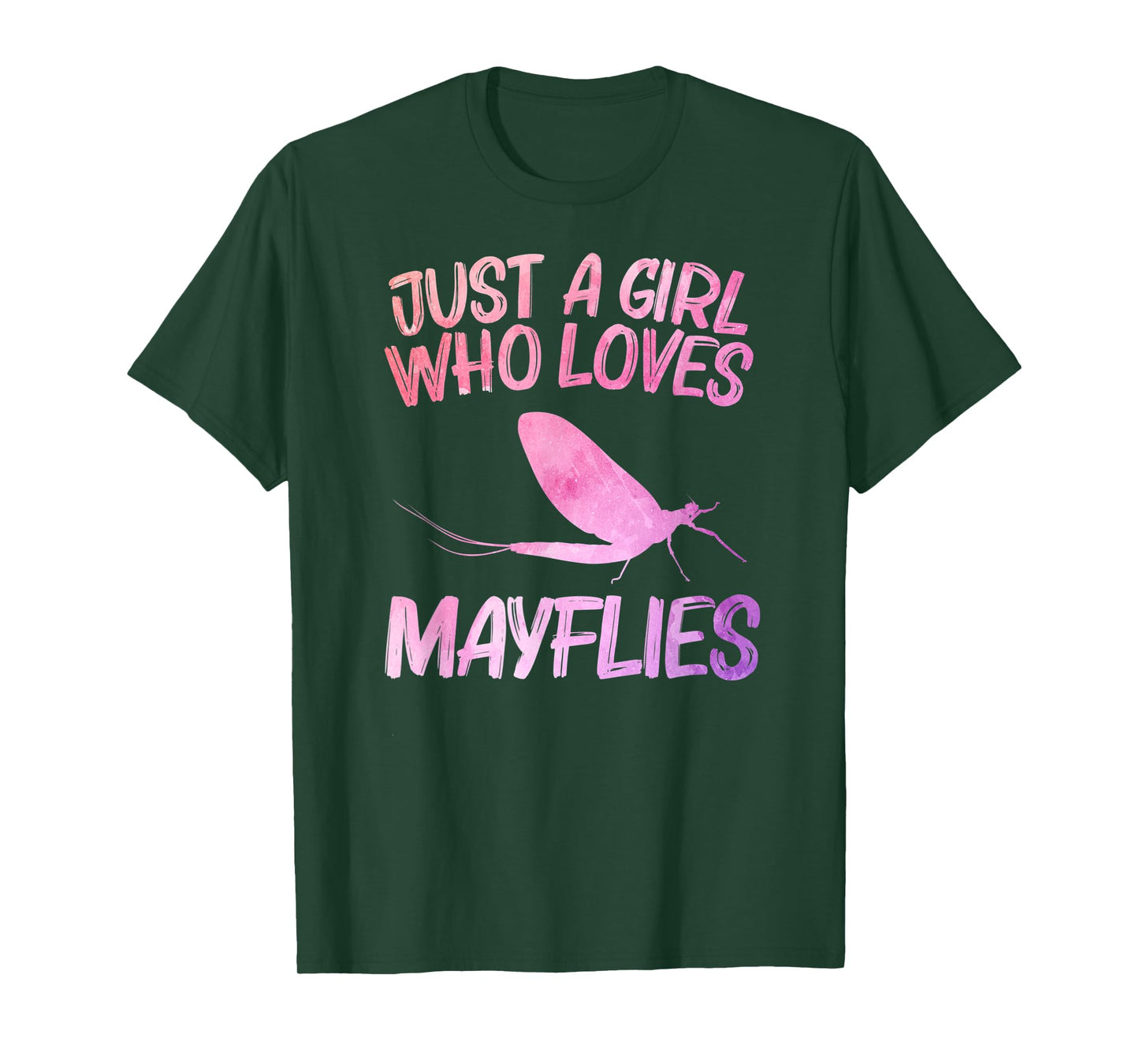 Just A Girl Who Loves Mayflies Gift For Women Mayfly Nymph T-Shirt