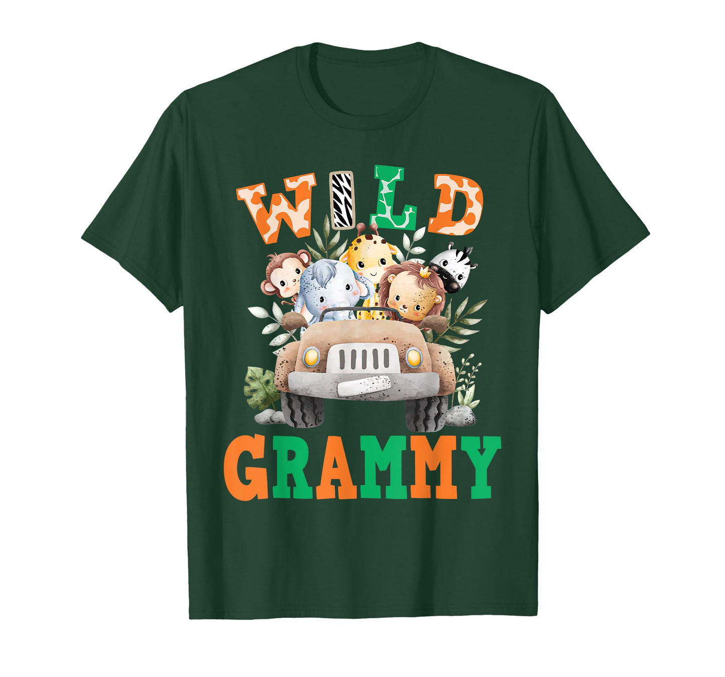 Wild Grammy Zoo Born Two be Wild B-day Safari Jungle Animal T-Shirt