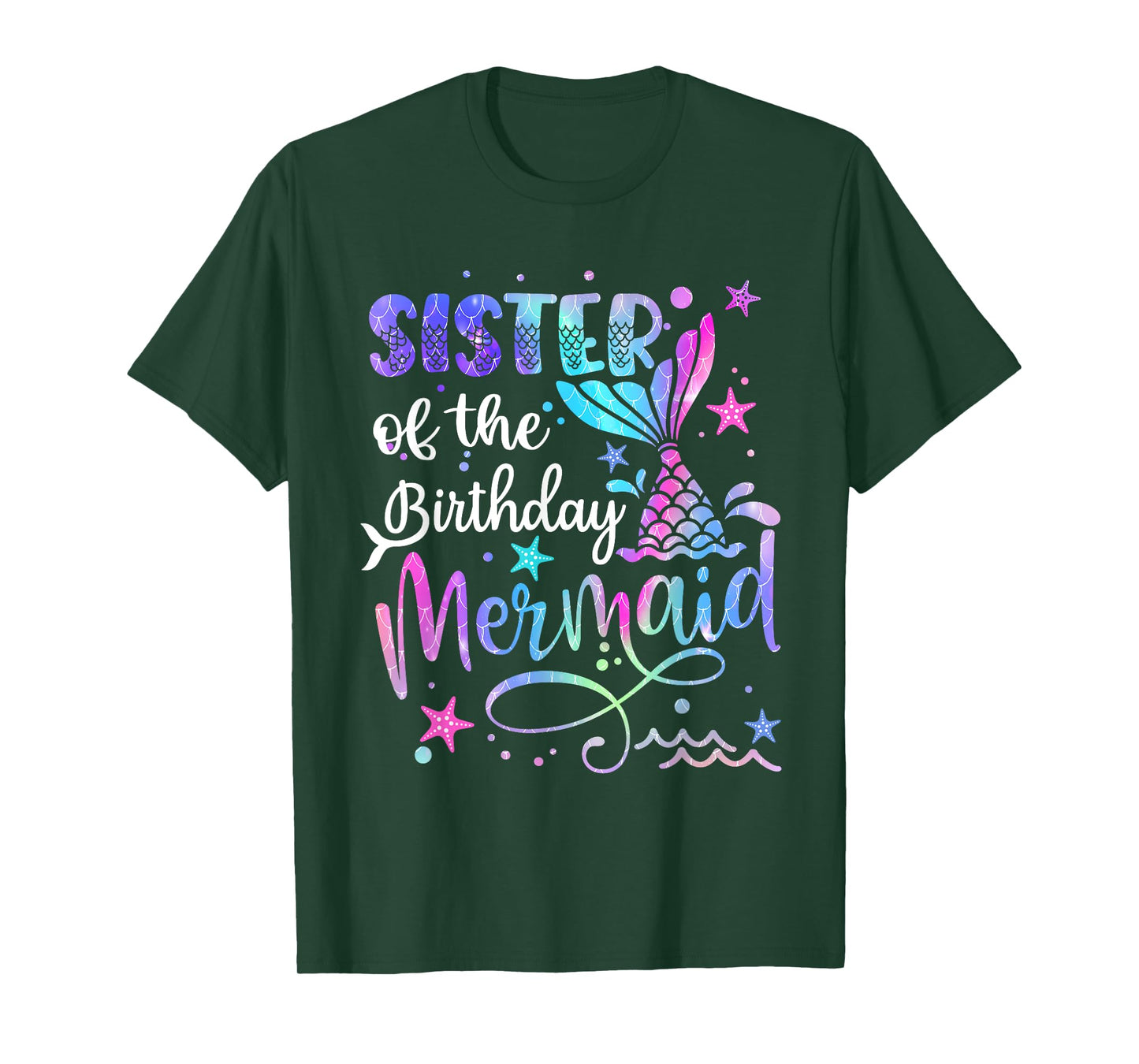 Sister Of The Birthday Mermaid Matching Family Father's Day T-Shirt