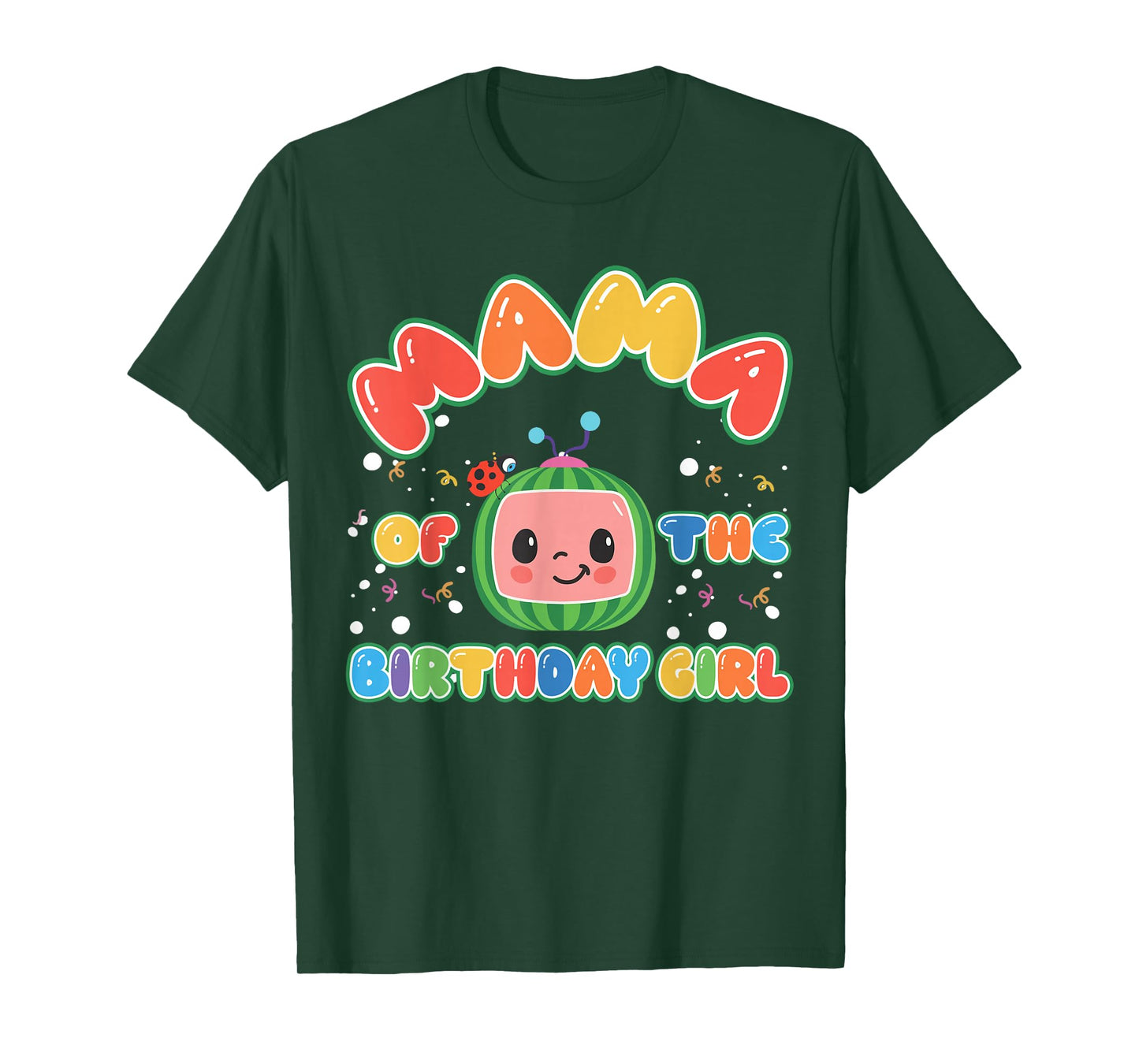 Papa Mama Of The Birthday Girl Melon Family Matching Funny T-Shirt