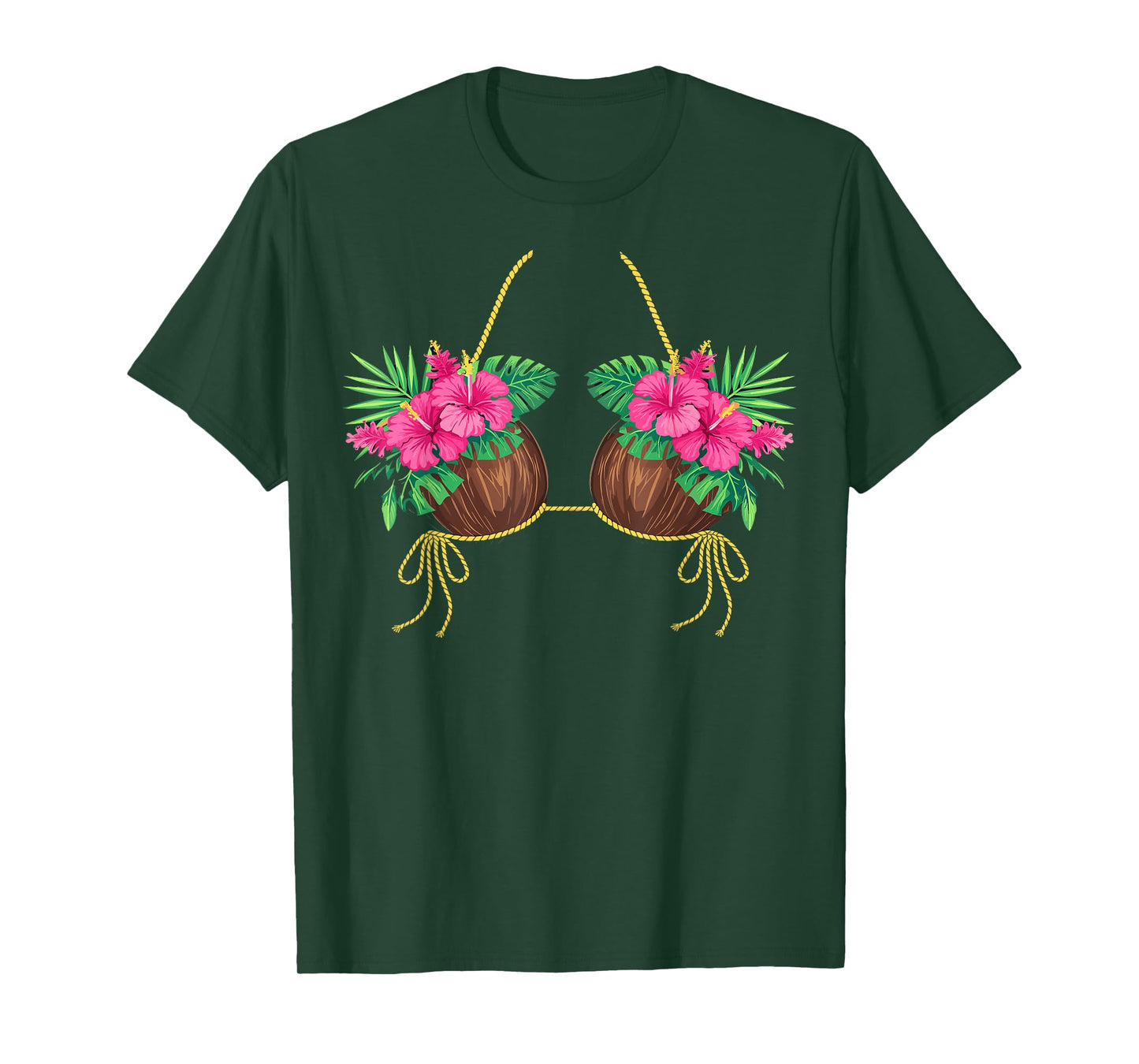 Funny Coconut Bra Tropical Luau Party Hawaii T-Shirt