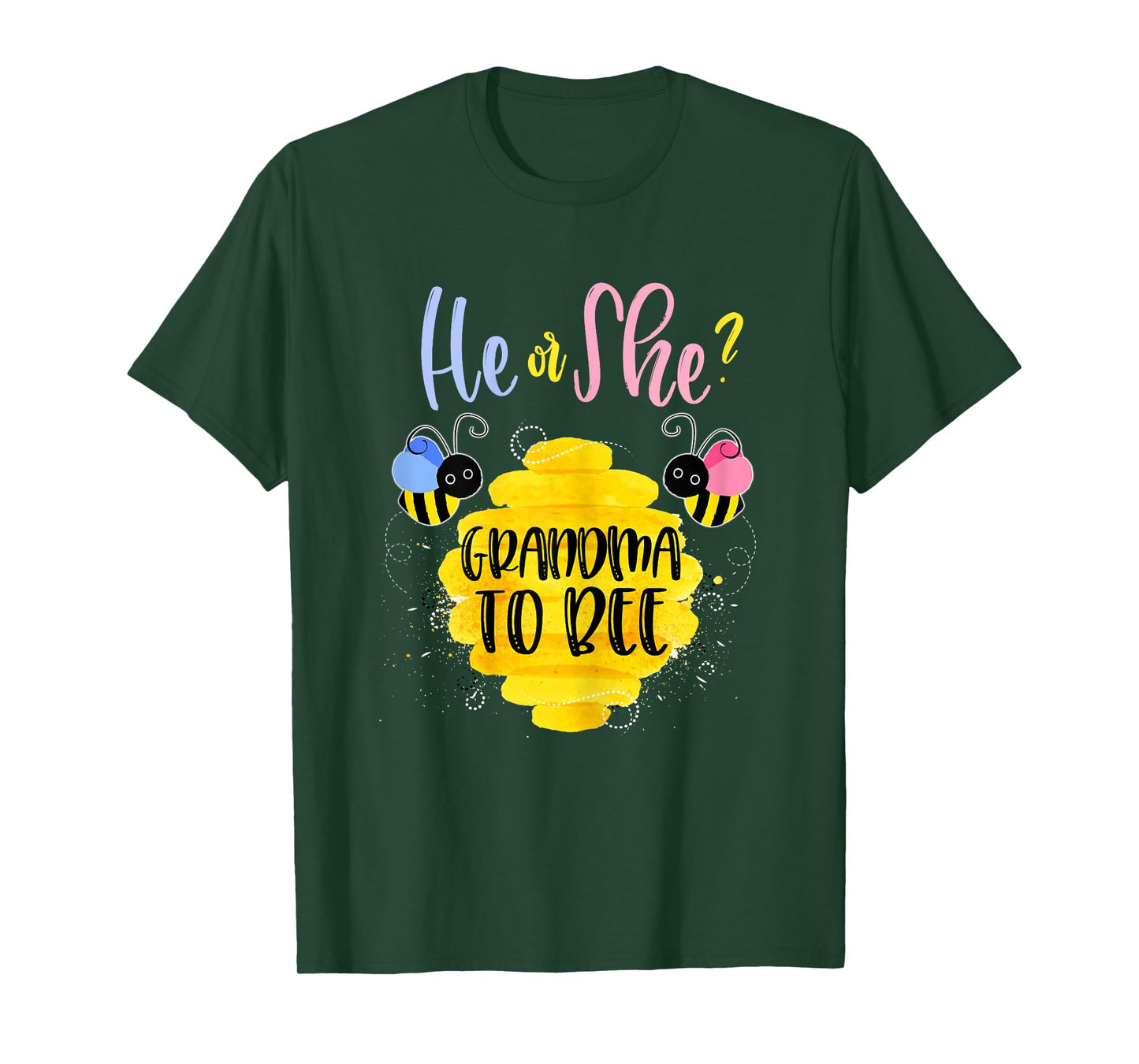 Gender Reveal What Will It Bee Shirt He or She Grandma Tee T-Shirt