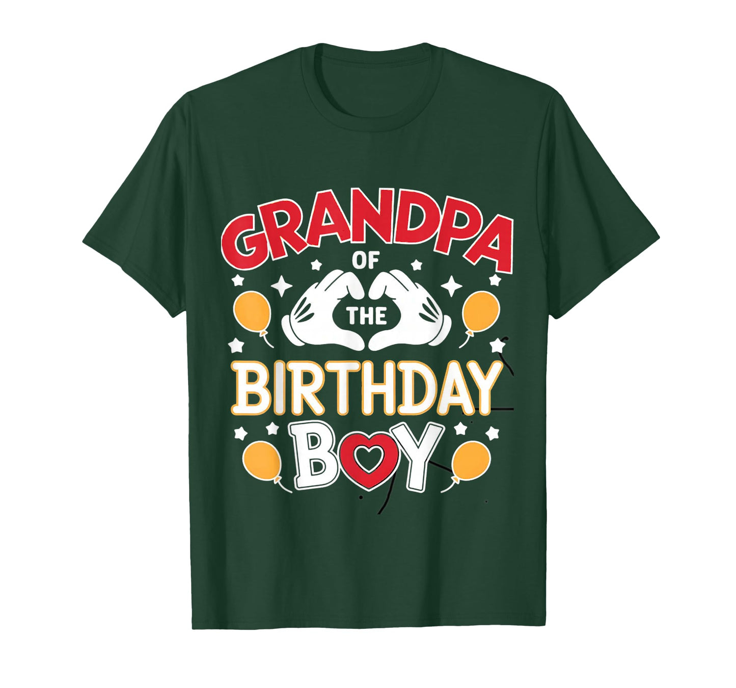 Grandpa of The Birthday Boy Family Party Decor Grandson T-Shirt