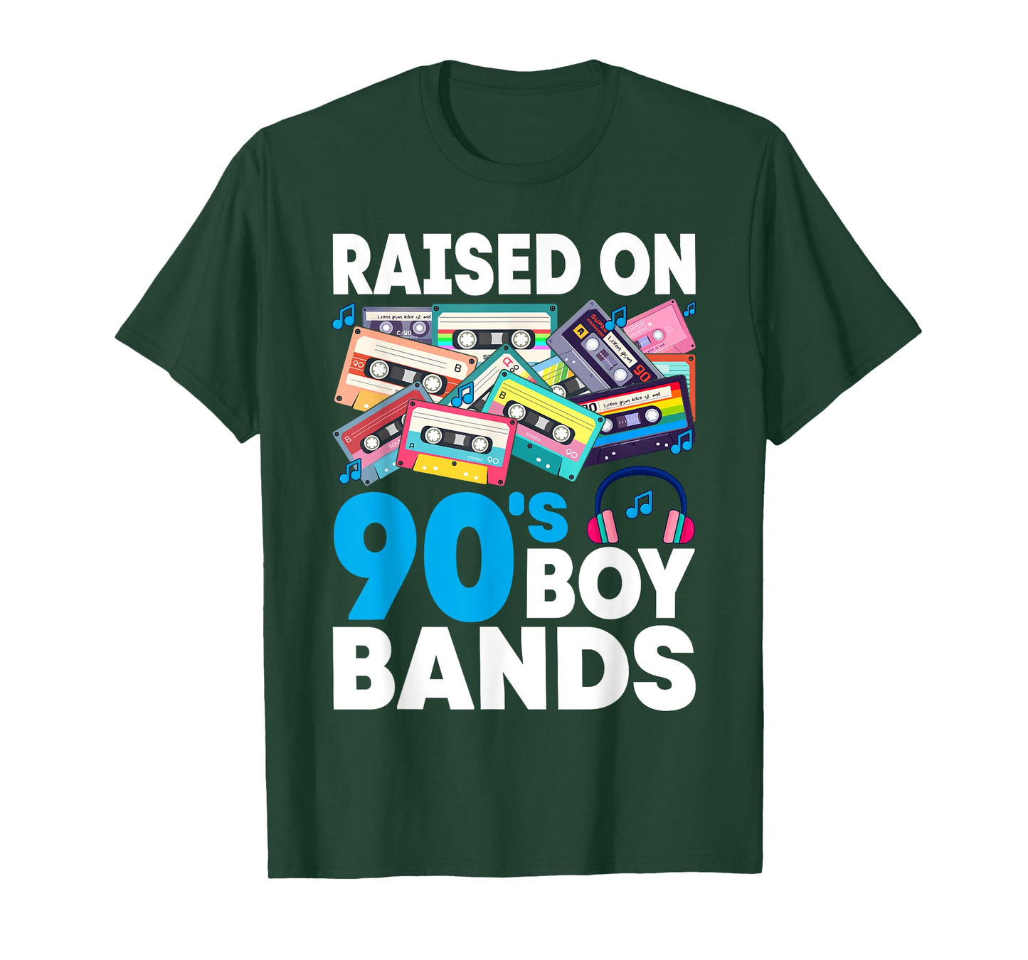 Raised On 90s Boy Bands Cassette Tape Retro T-Shirt