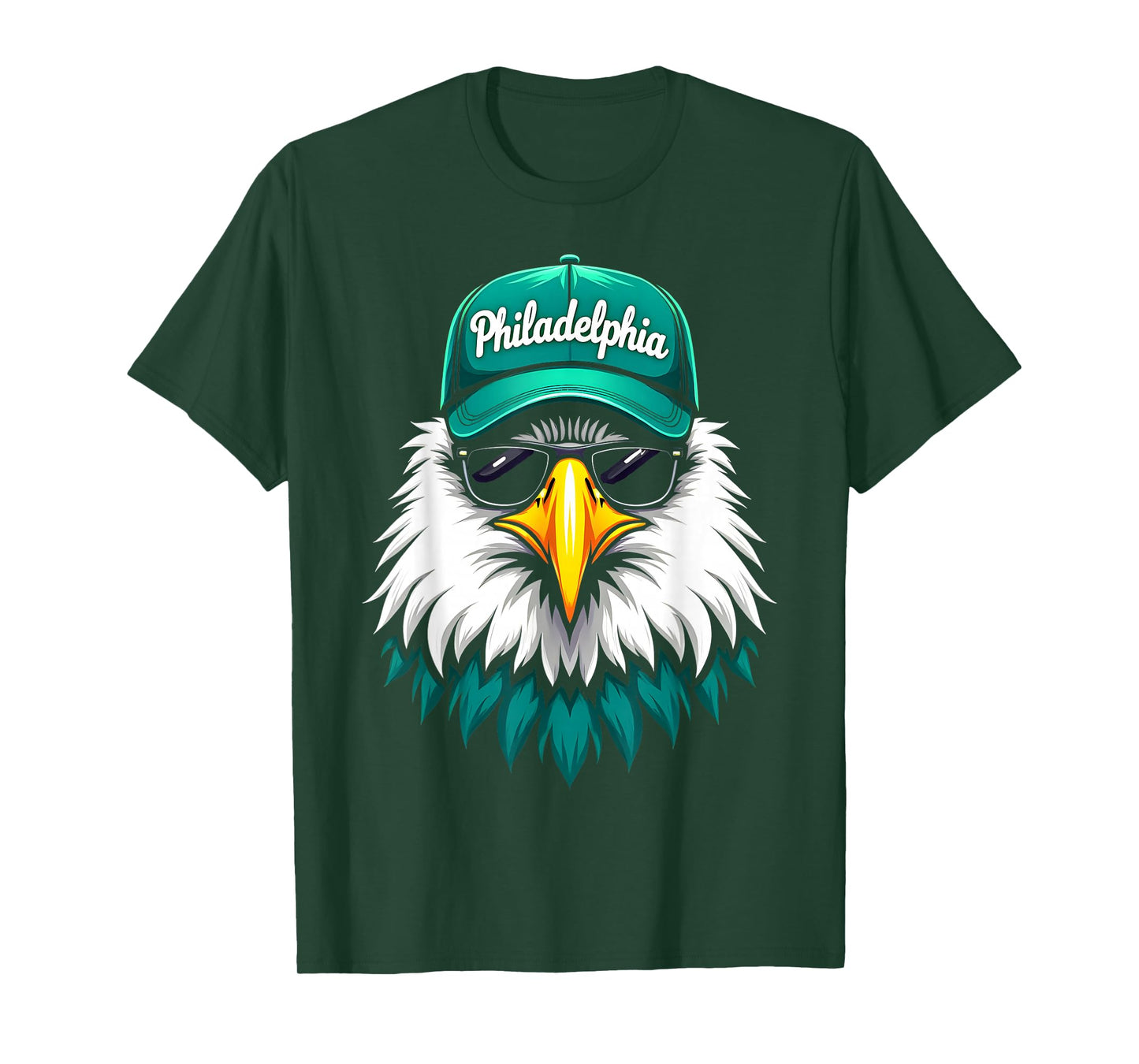 Cool Face Eagles with Sunglasses Women Men Kids Funny Tees T-Shirt