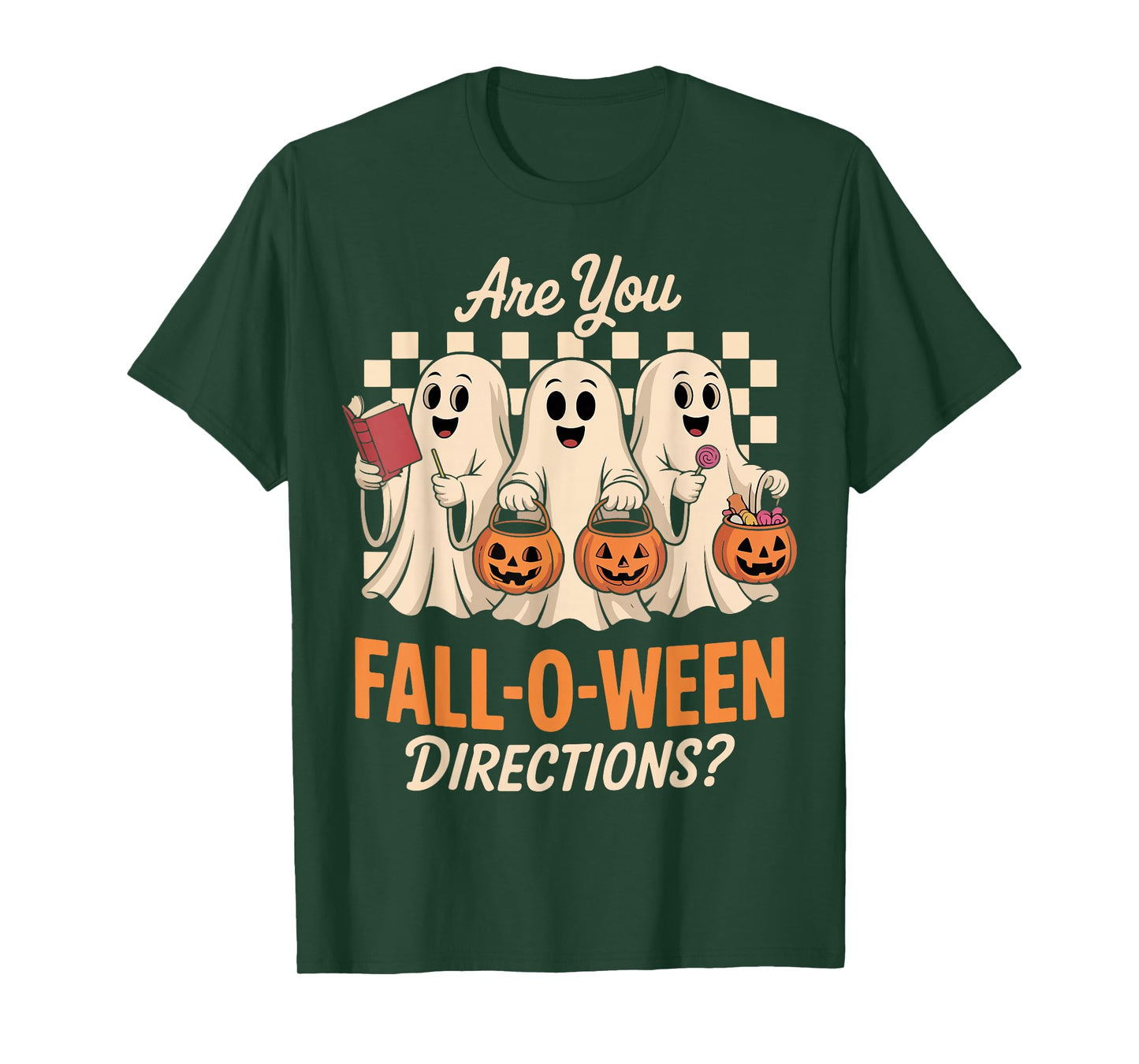 are You Fall O Ween Directions Teacher Halloween Boo Ghost T-Shirt