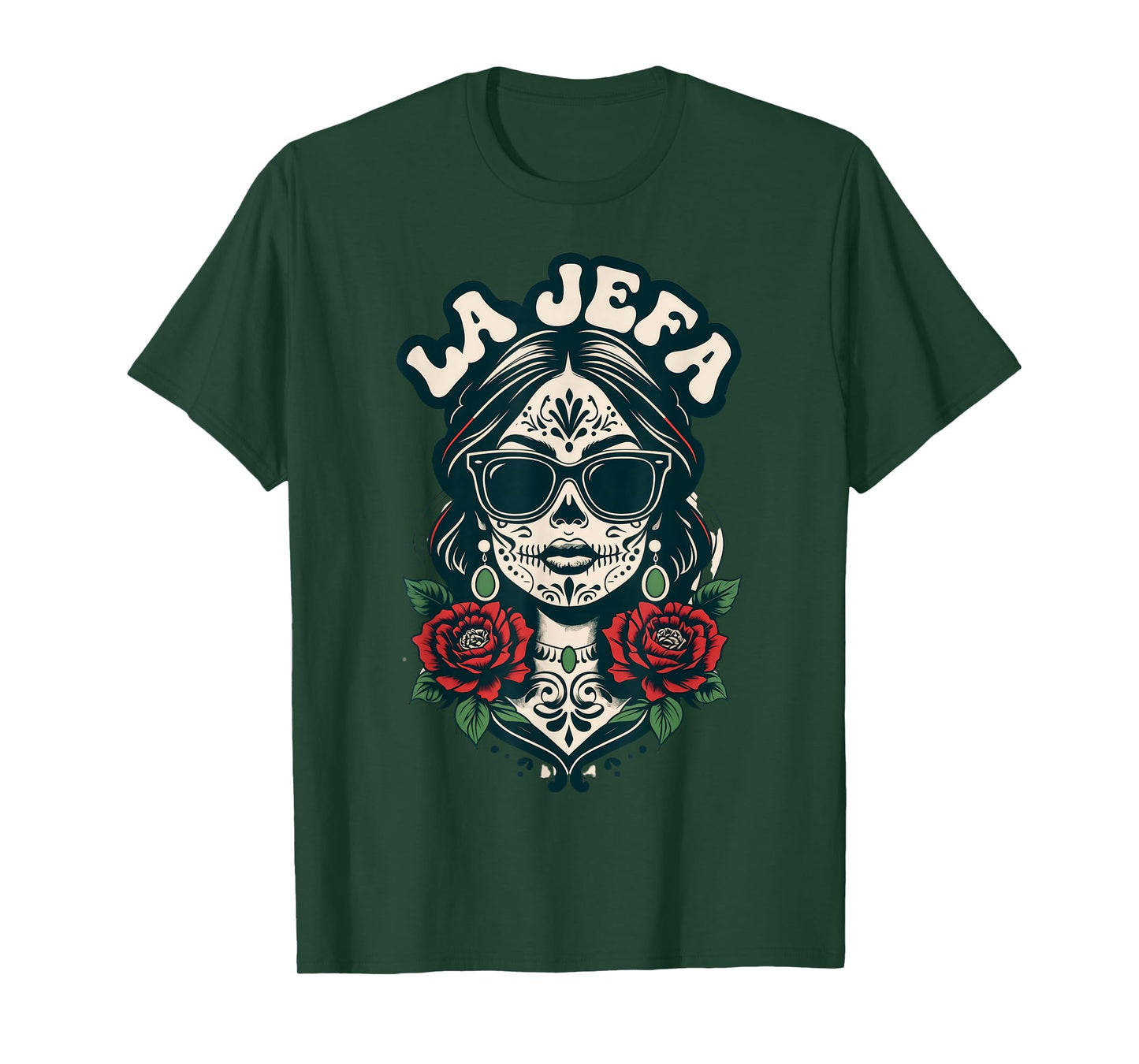 La Jefa sugar skull dia de los muertos T-Shirt