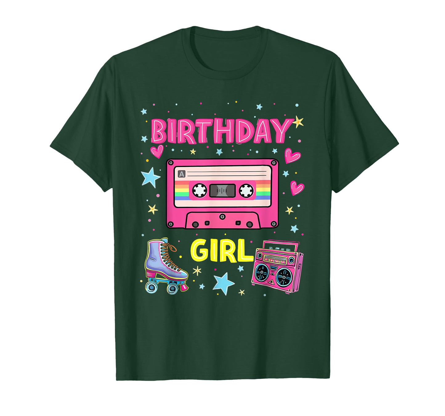 Birthday Girl 80s 90s Birthday Party Costume 1980s Women T-Shirt