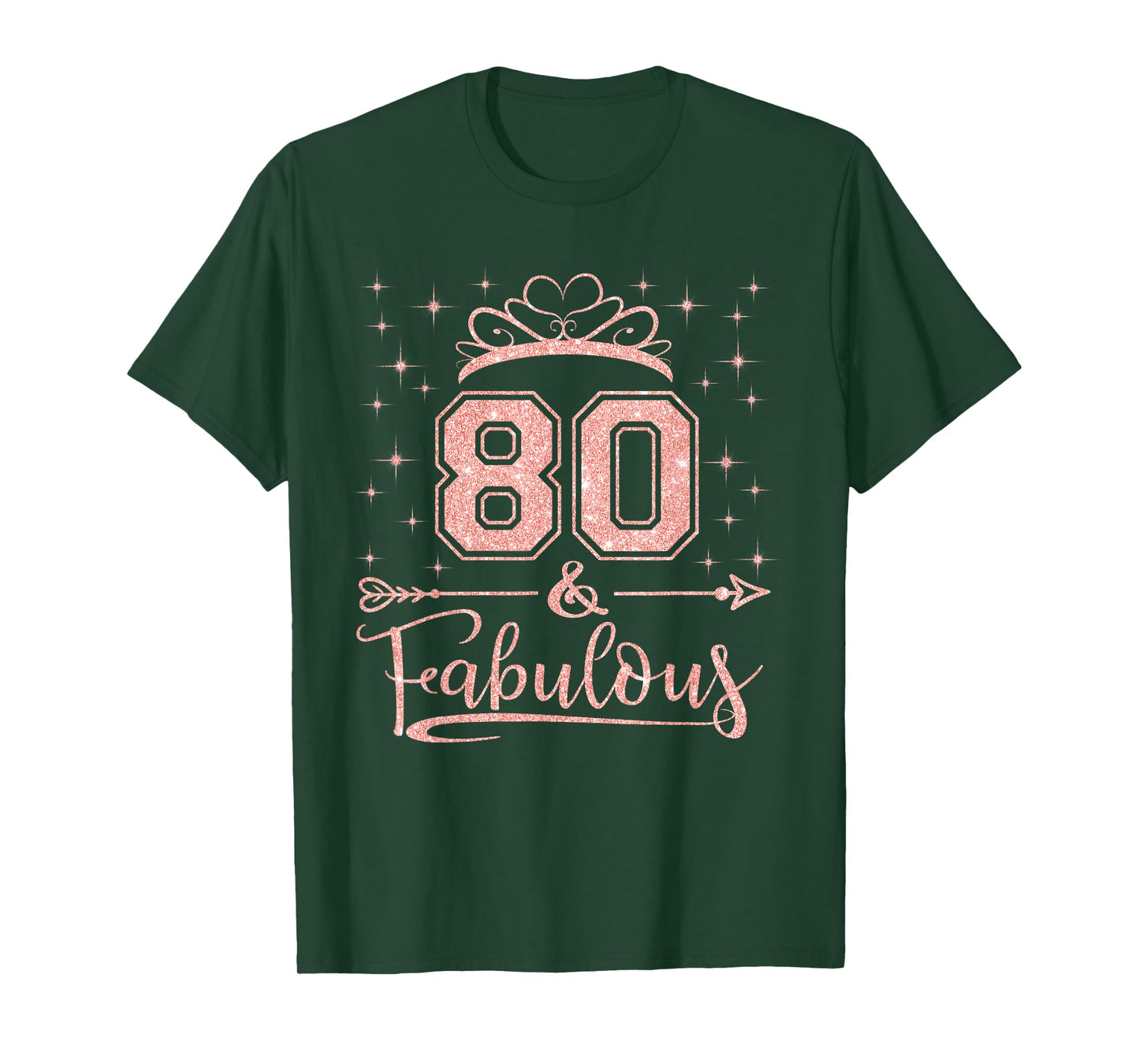80 Fabulous 80 Years Old Happy 80th Birthday Girl Women T-Shirt