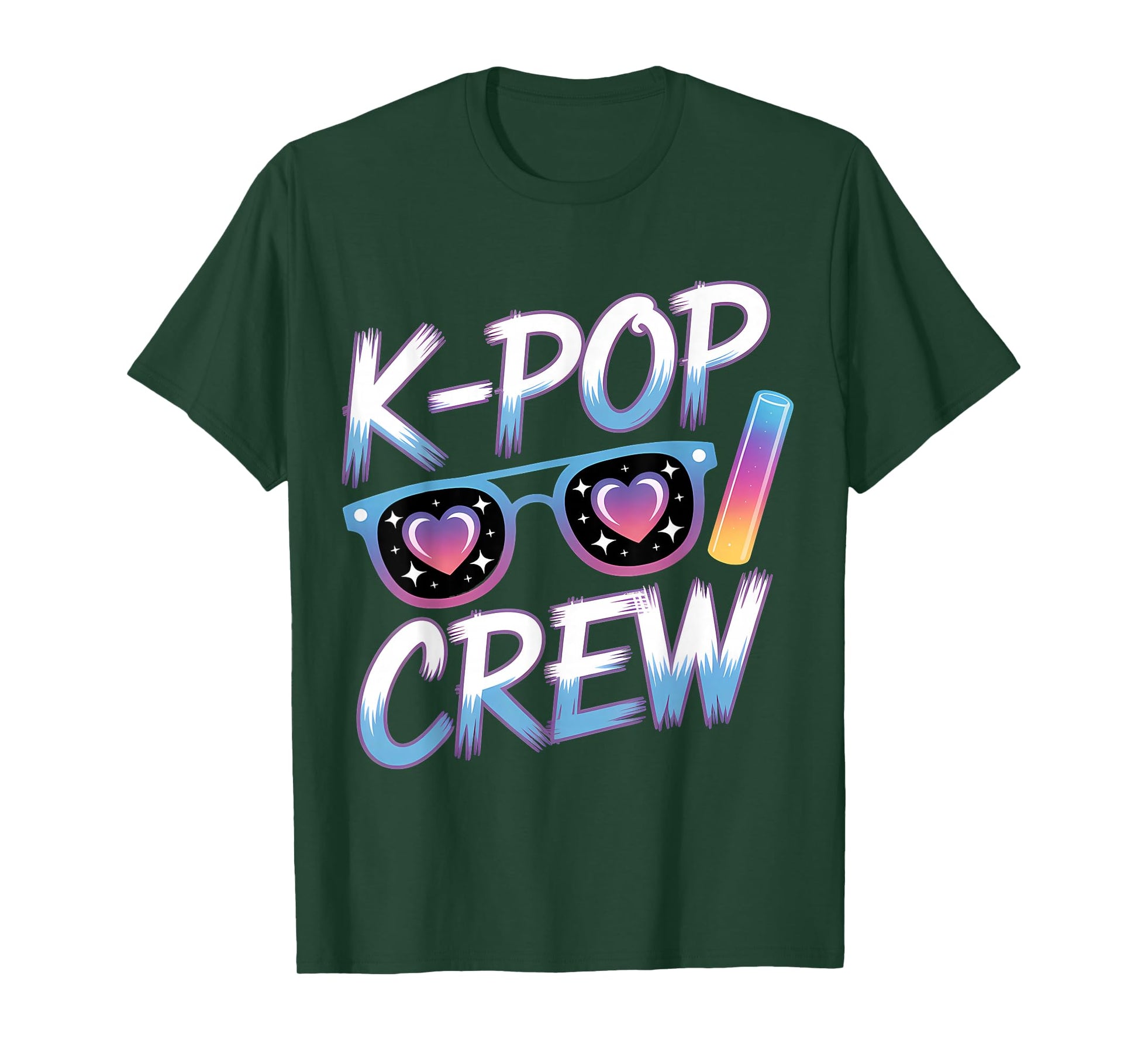 K-Pop Crew Sunglasses Heartbeat Style T-Shirt - T-Shirt | Forest