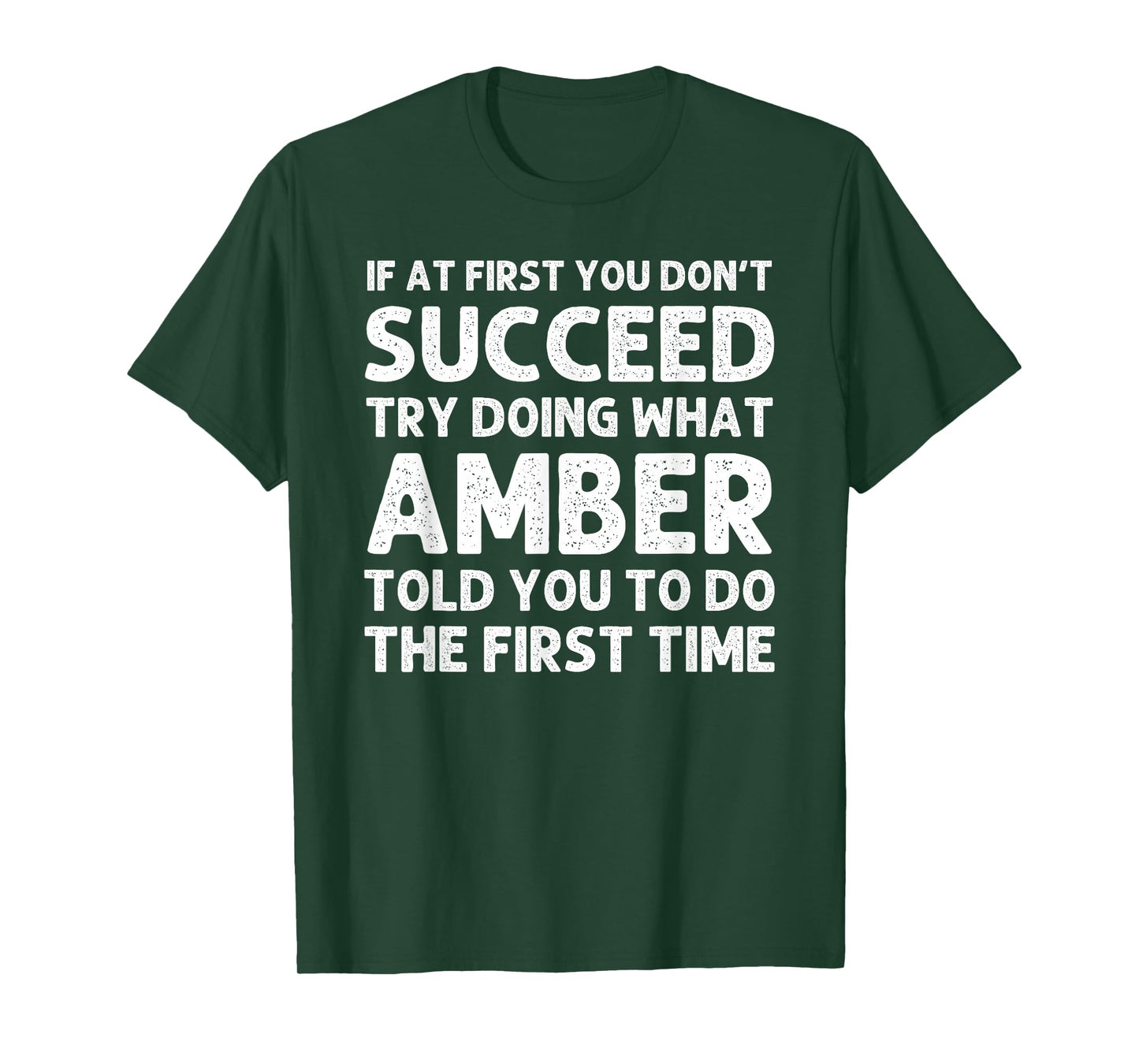 AMBER Name Personalized Birthday Funny Christmas Joke T-Shirt