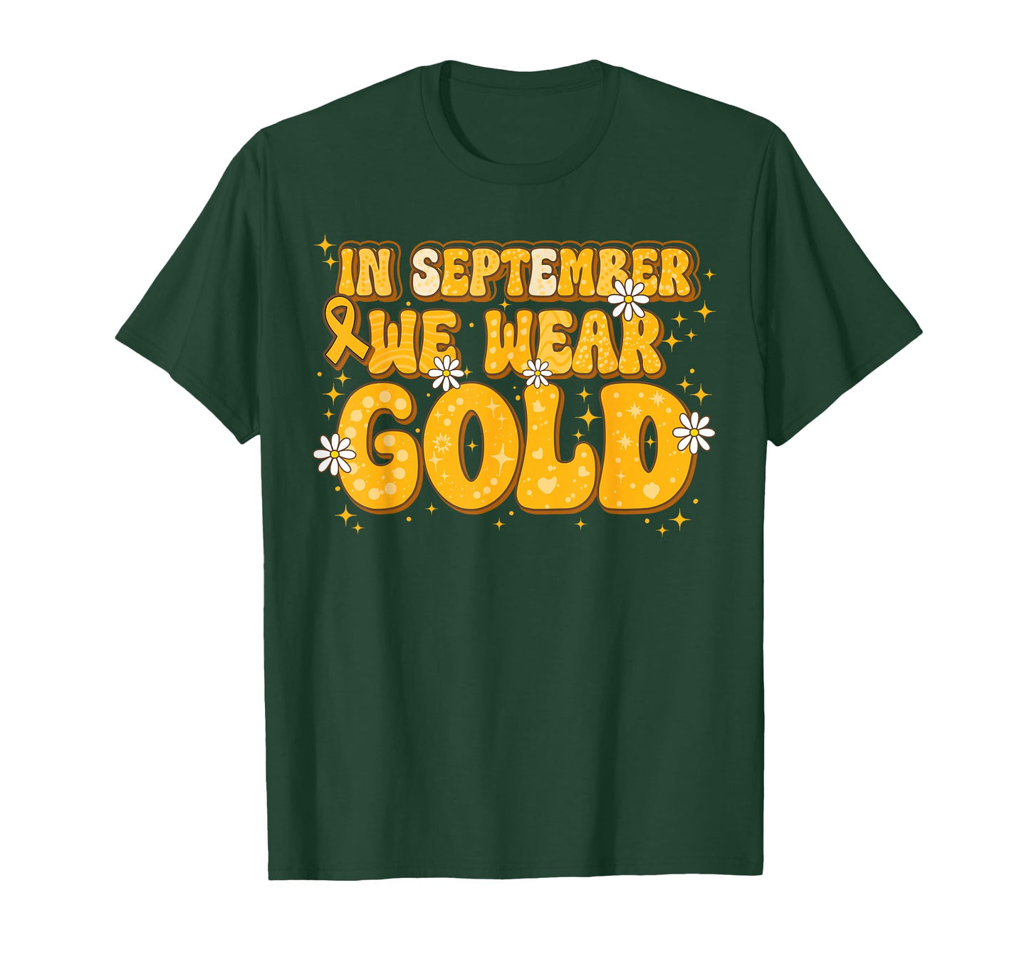 in September We Wear Gold Childhood Cancer Fighter T-Shirt